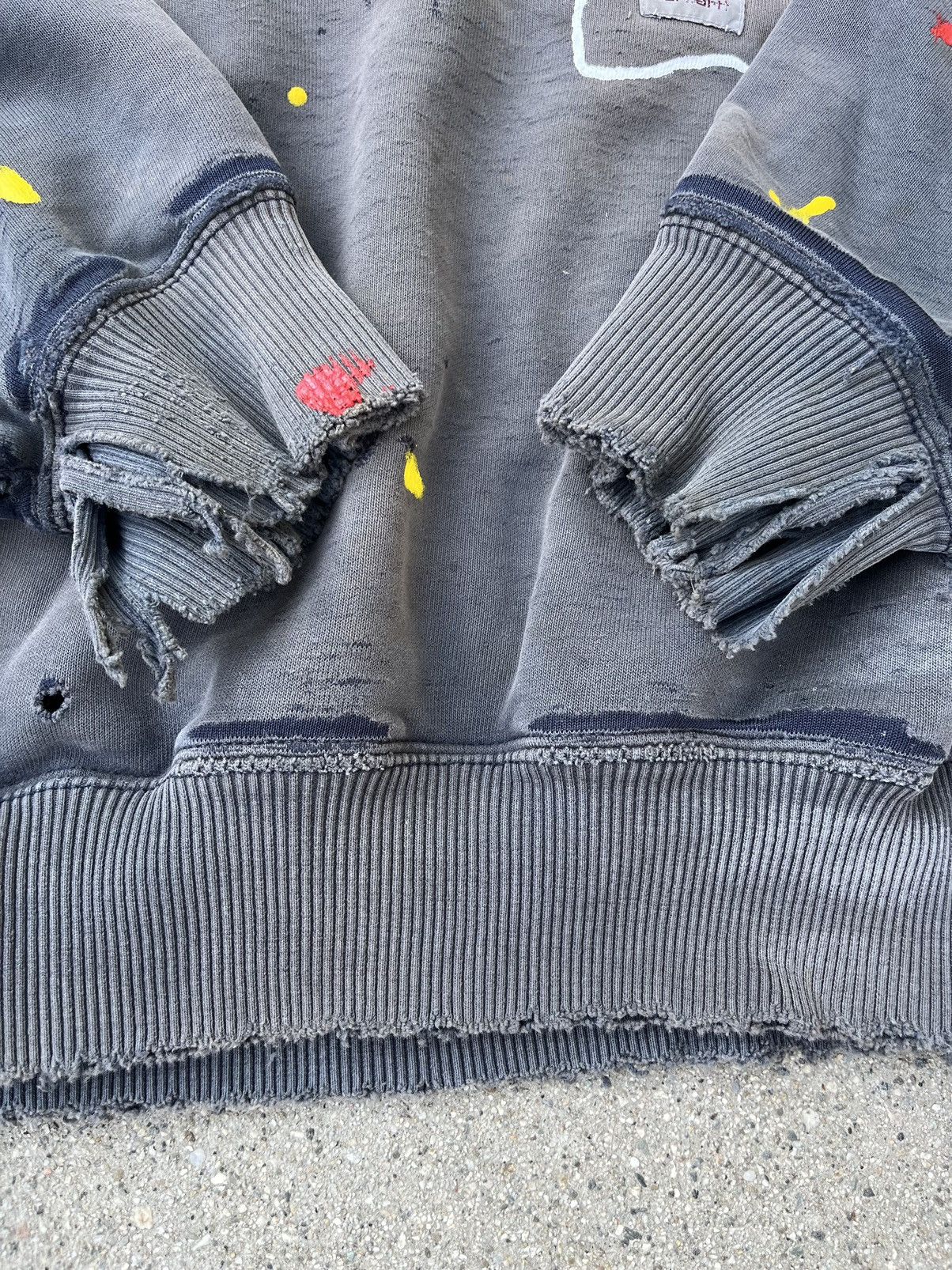 Carhartt Custom Carhartt Hoodie Sun Fade Thrashed Distressed 1/4 Zip Size US L / EU 52-54 / 3 - 7 Thumbnail