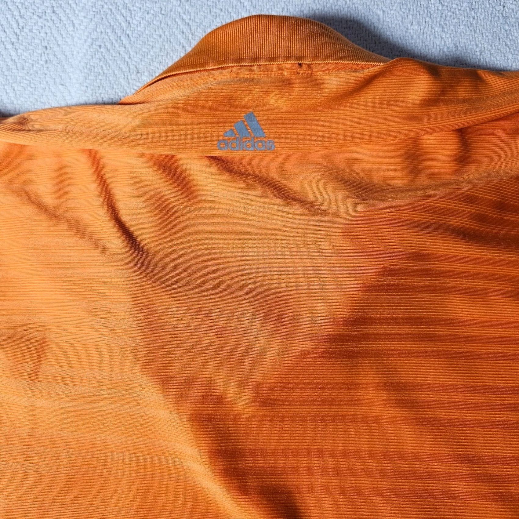 Adidas Adidas Climacool Polo Shirt Men S Orange Striped Embellished Logo Golf Shirt Size US S / EU 44-46 / 1 - 7 Thumbnail