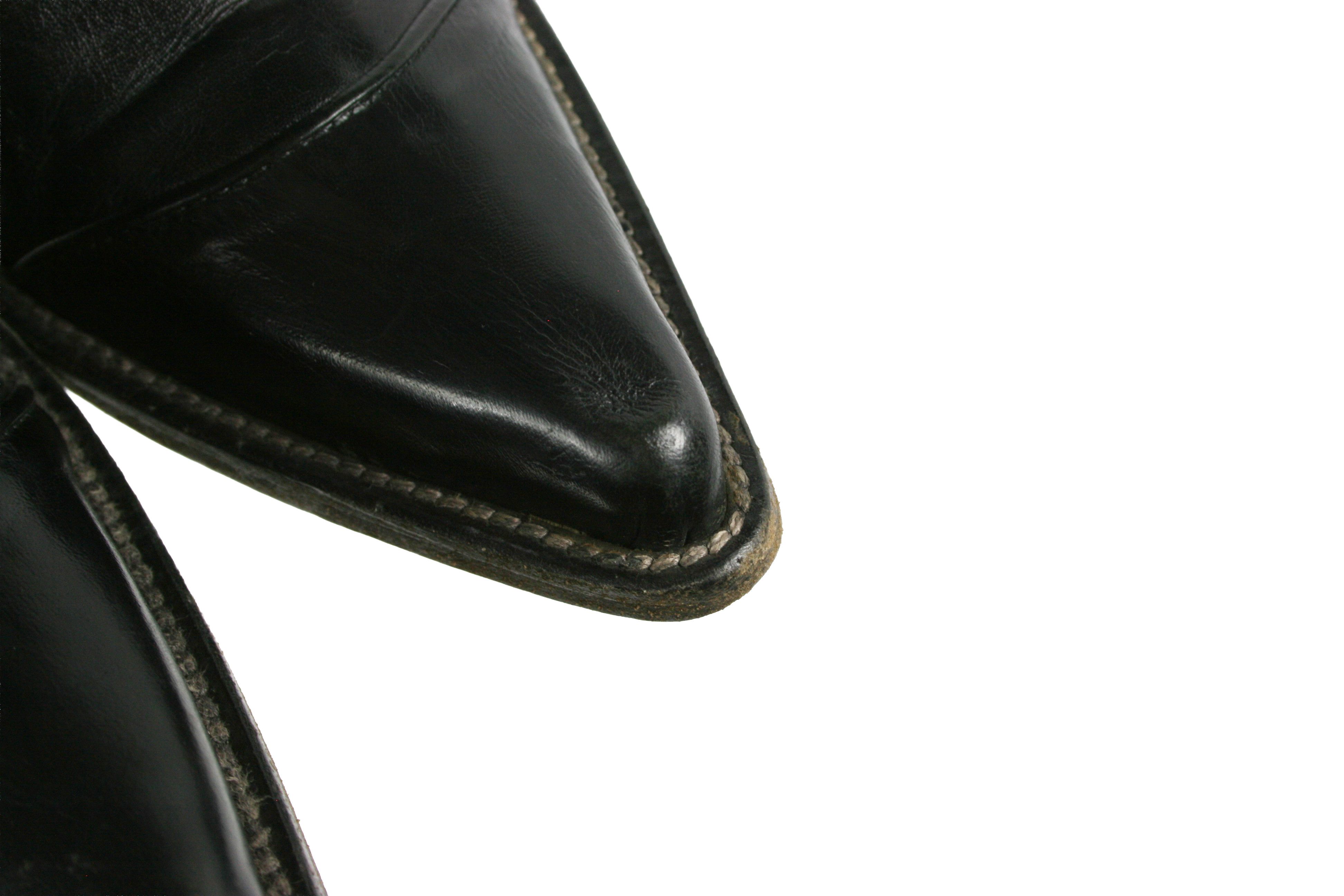 Other Fauzian Jeunesse Y2K Knight Rockstuds Leather Knee Boots Size US 5 / IT 35 - 7 Thumbnail