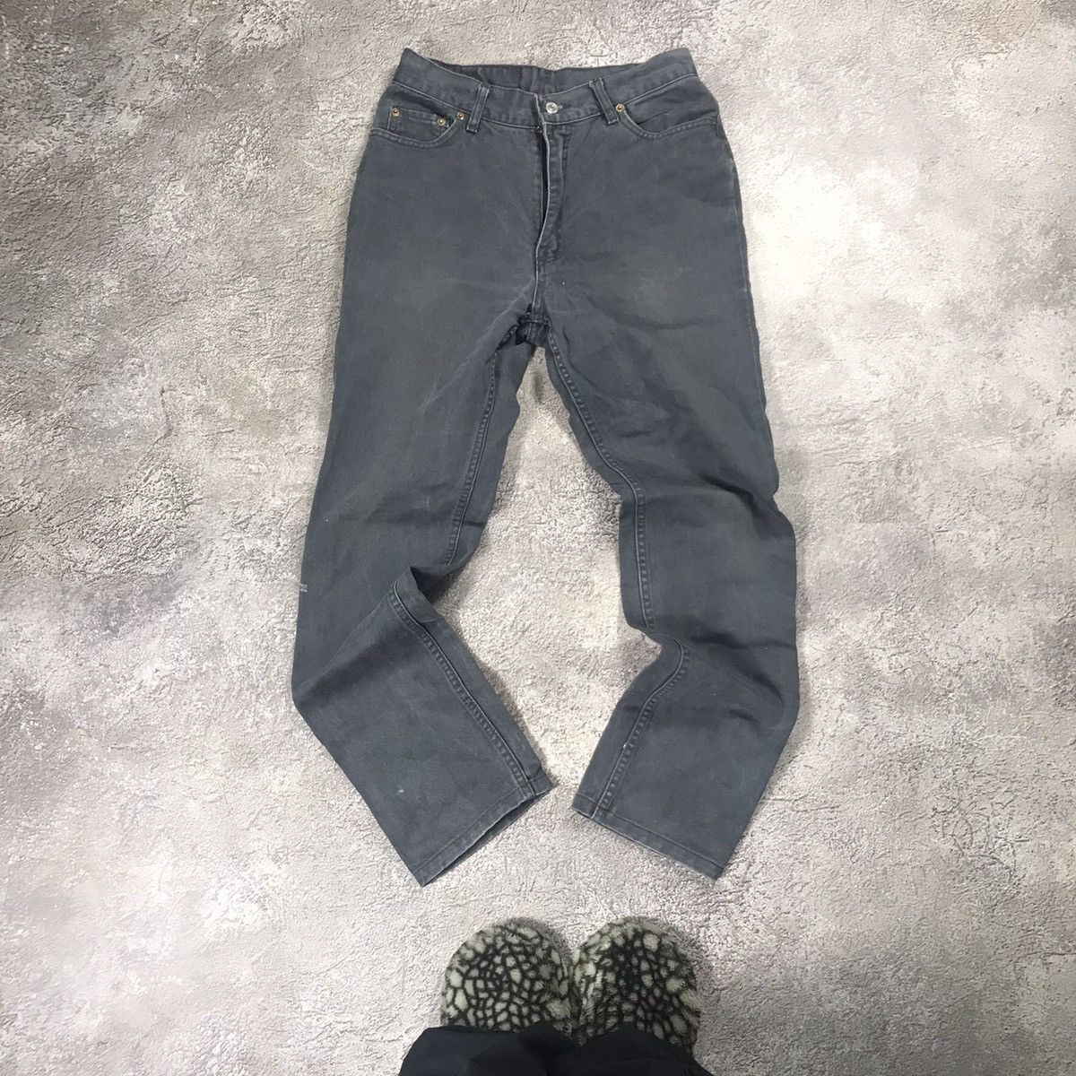 Vintage Vintage 90s Levis 881 Baggy Faded Black Jeans Grunge Logo 31 Size US 31 - 3 Thumbnail