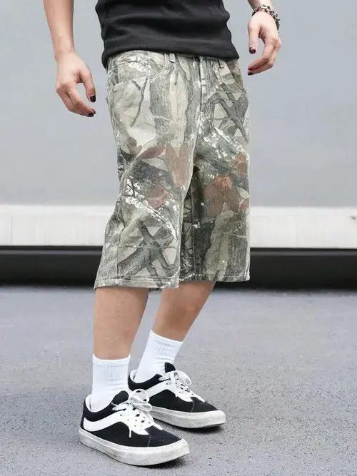 Other Camo Cargo Y2k Shorts Jorts Denim Size US 32 / EU 48 - 4 Thumbnail