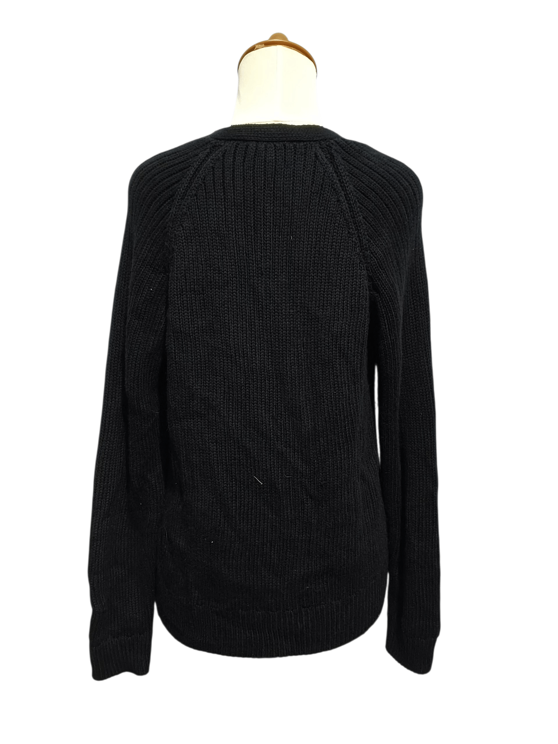 Emerson Fry 🔥Emerson Fry Low V Neck Black Organic Cardigan Size M / US 6-8 / IT 42-44 - 5 Thumbnail
