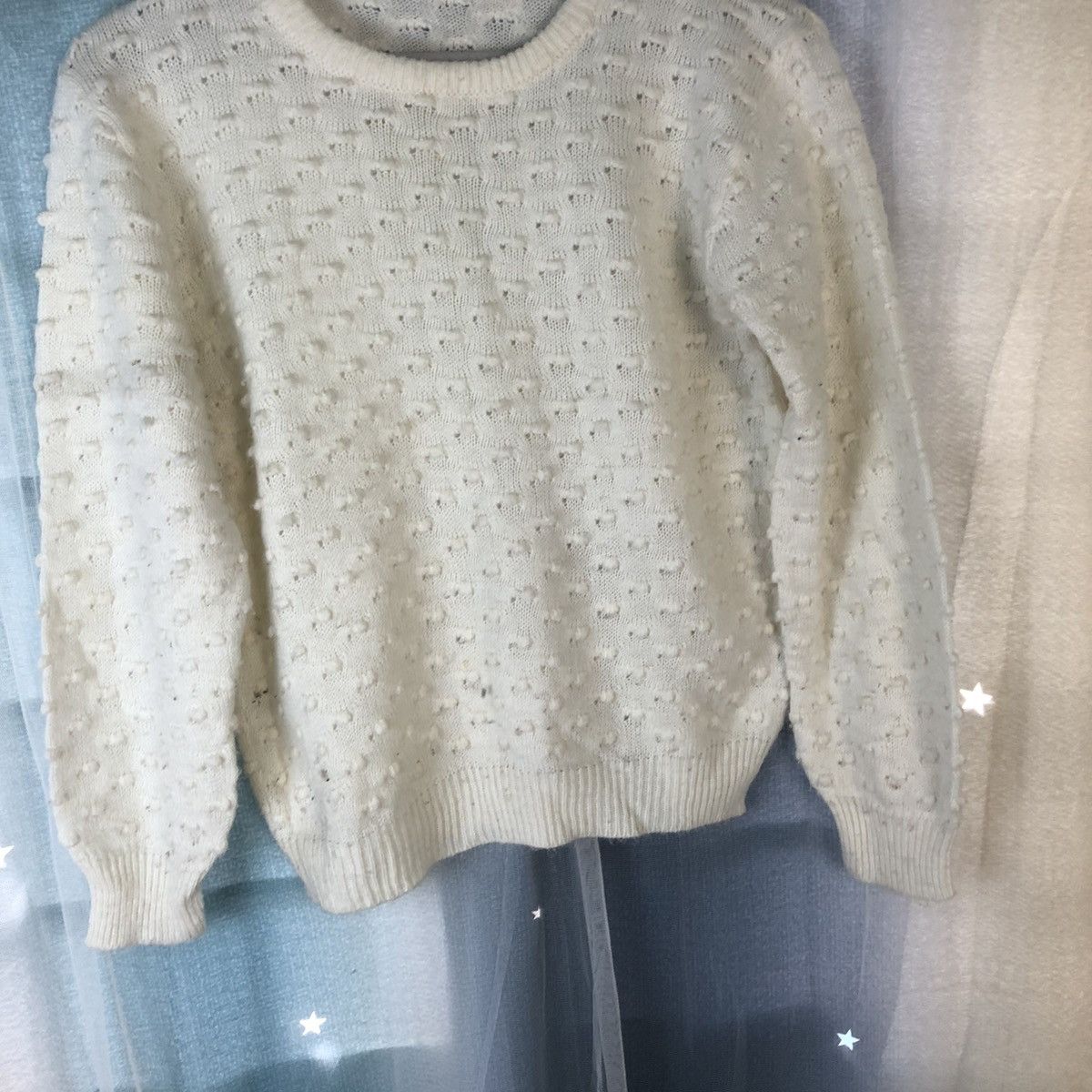 Homespun Knitwear × Japanese Brand Japanese Brand White Shag Knitwear #7406 Size S / US 4 / IT 40 - 3 Thumbnail