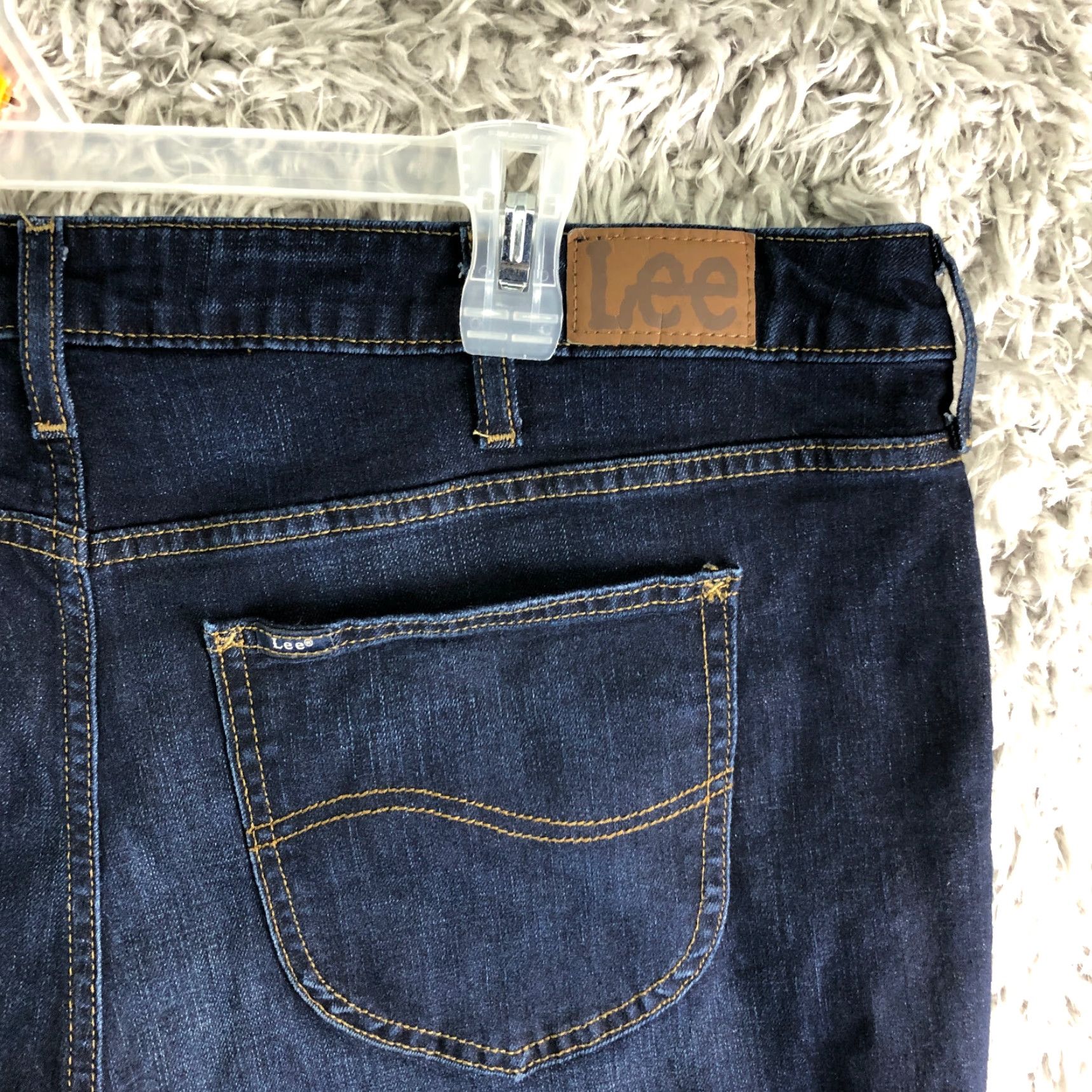 Lee LEE Womens Plus Size 22 Bermuda Blue Denim Jean Shorts Mid Rise Medium Wash Casual Fashion Womens Jeans Shorts Size 40" / US 18 - 5 Thumbnail