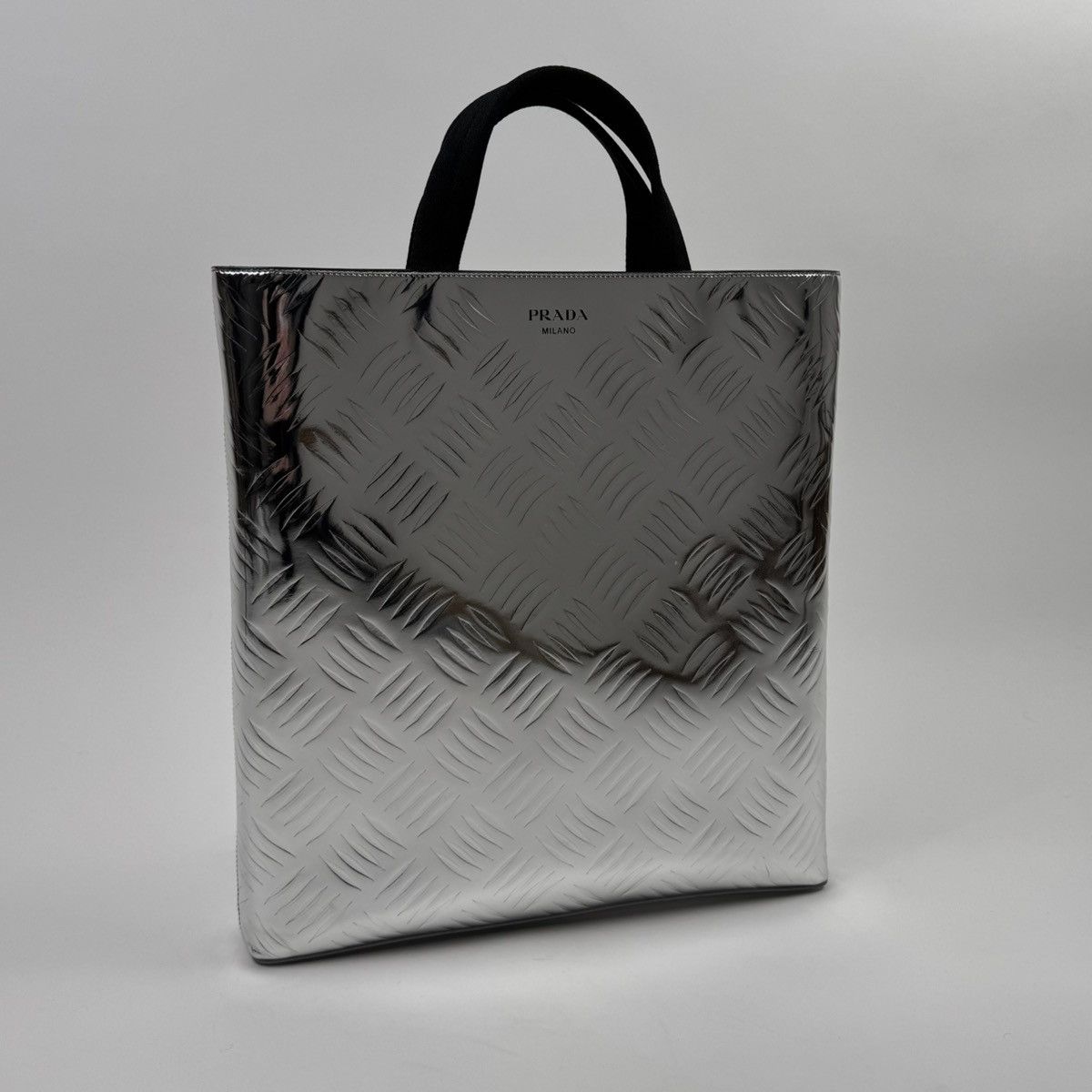 Prada Prada FW2023 Silver Leather Tote Bag Size ONE SIZE - 1 Thumbnail