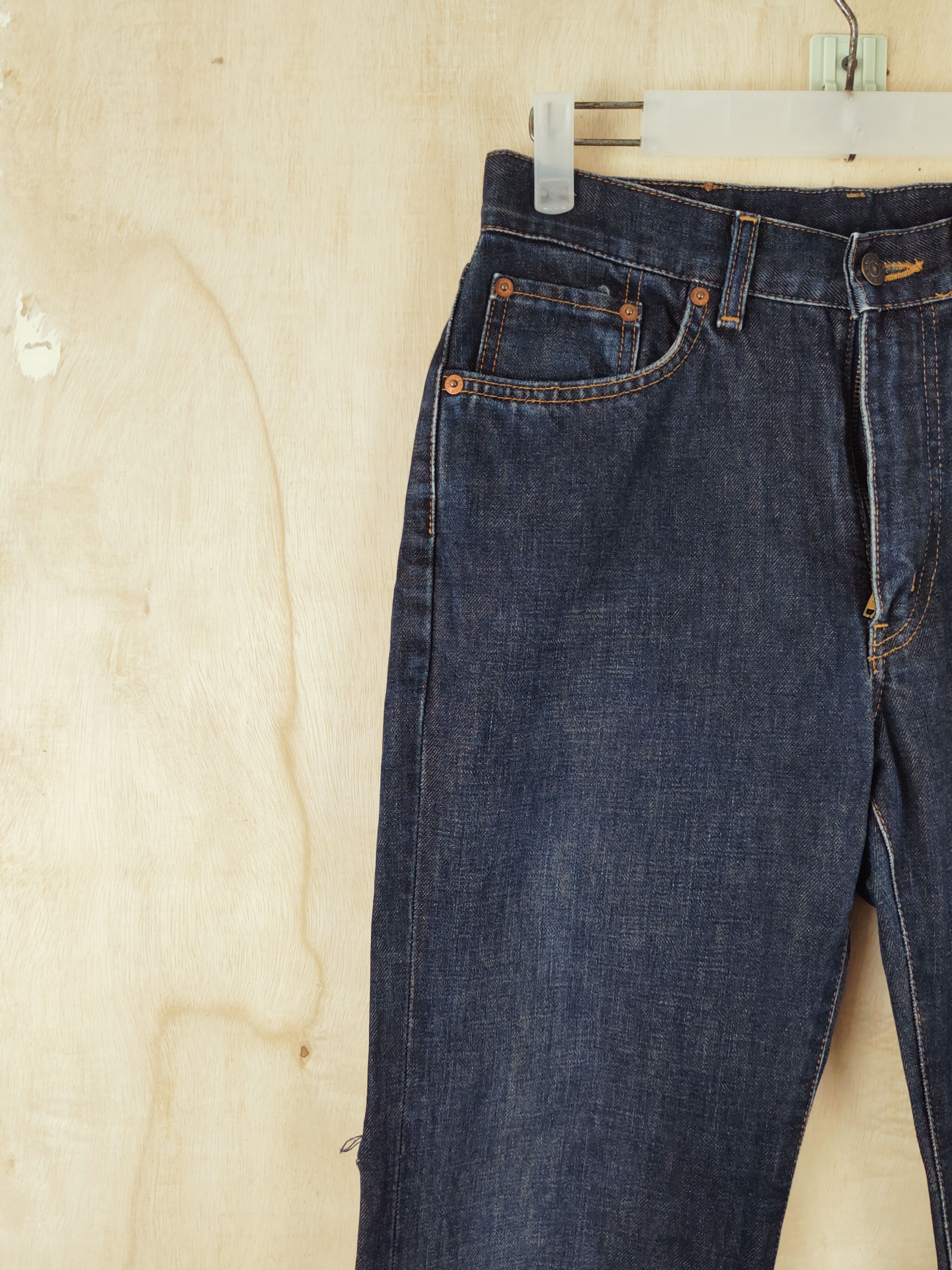 Edwin Edwin Dark Blue Distressed Ripped Jeans #S2678 Size US 30 / EU 46 - 3 Thumbnail