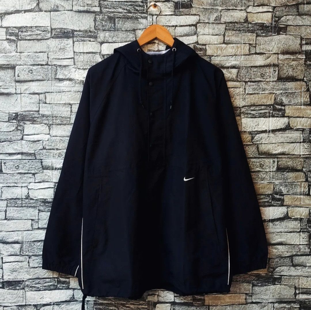 Nike Vintage 90s NIKE Mini Swoosh Half Zip Hooded Jacket Size US L / EU 52-54 / 3 - 2 Thumbnail
