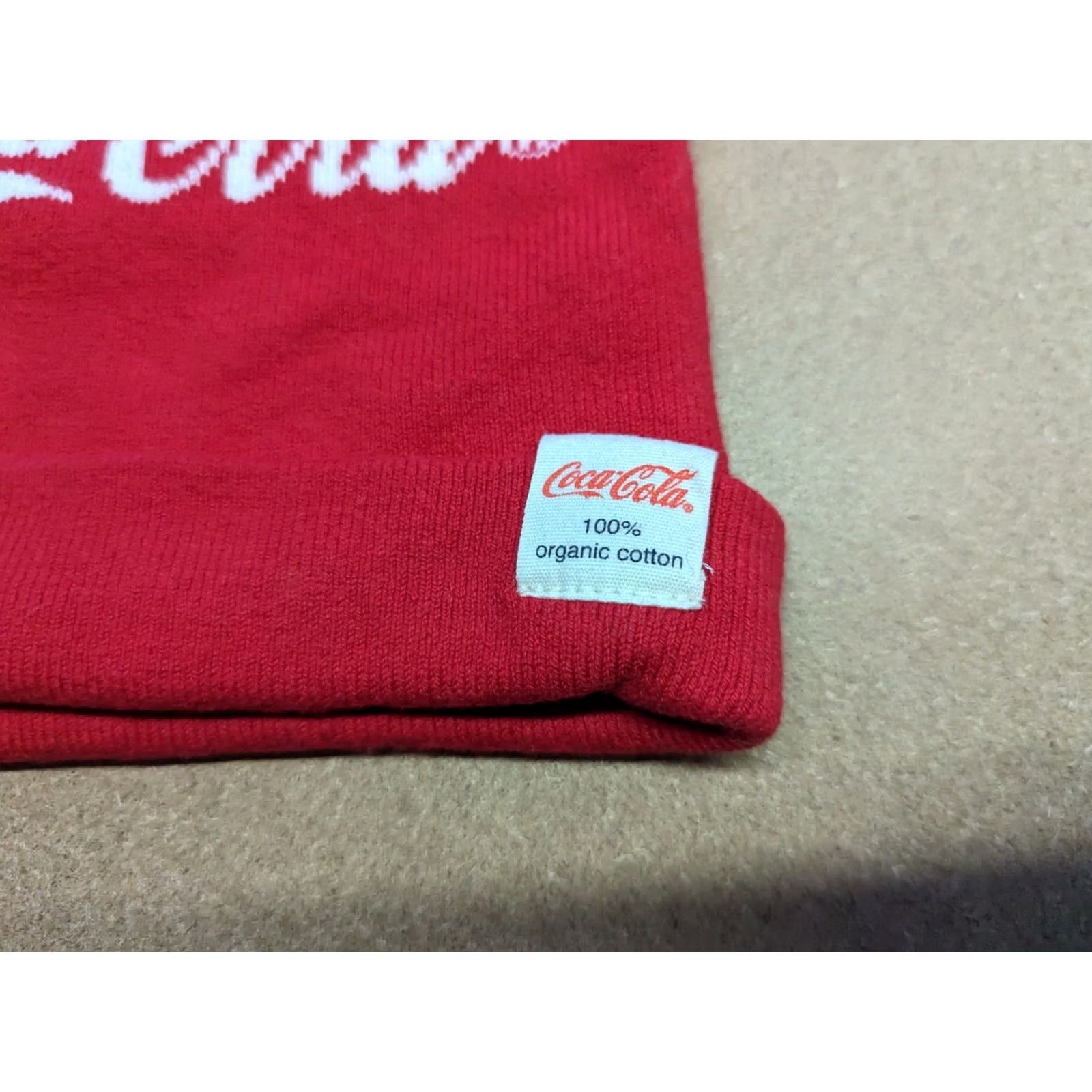 Vintage Coca Cola Red Beanie Hat One Size Pom Pom Cuffed Spell Out Central Logo Unisex Adults Knits Acrylic Beanie Winter Fall Spring Handmade No Vintage N/A Size ONE SIZE - 3 Thumbnail
