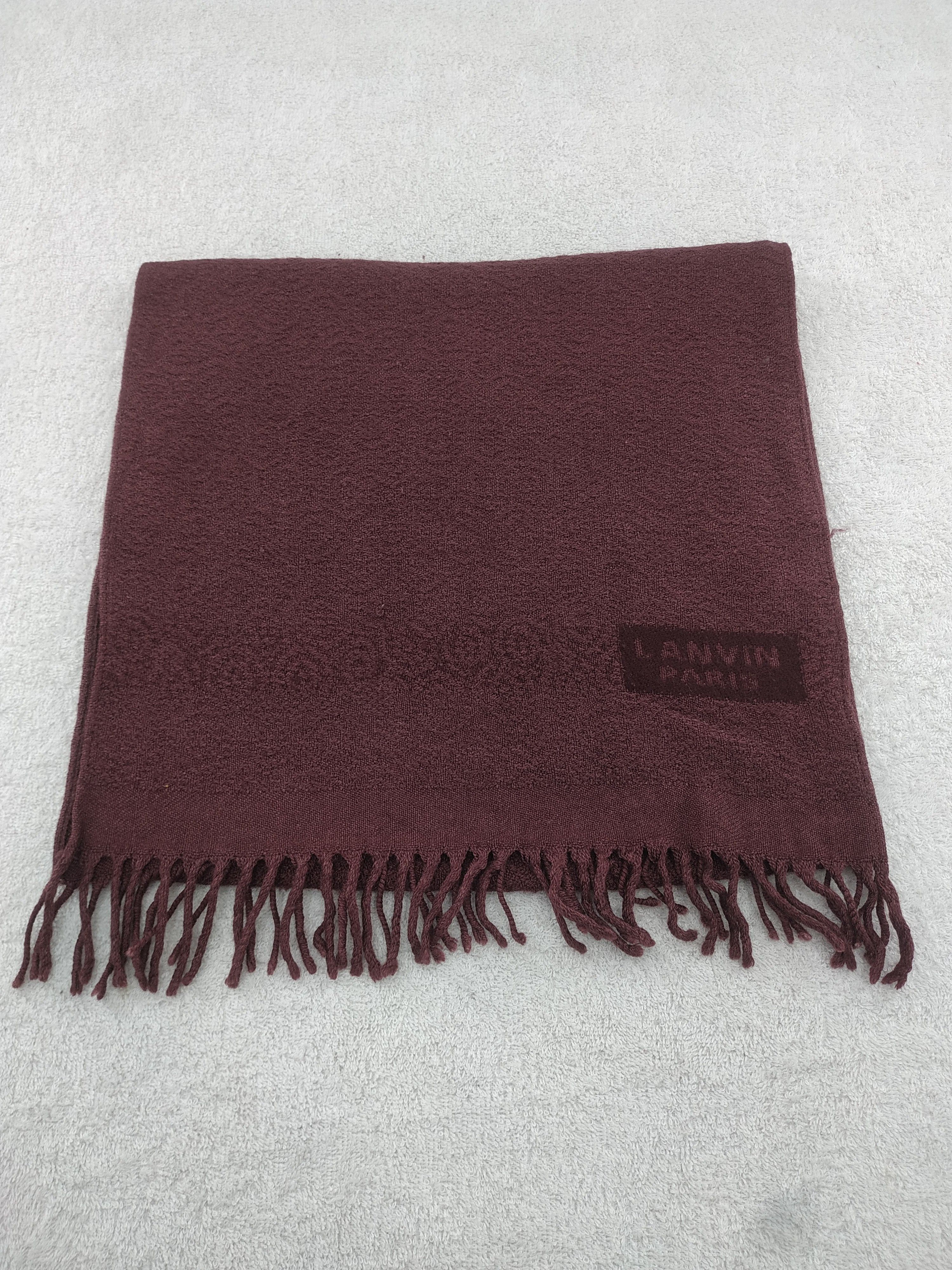Lanvin Vintage Lanvin Wool Scarf/Muffler/Neckwear MF106 Size ONE SIZE - 1 Thumbnail
