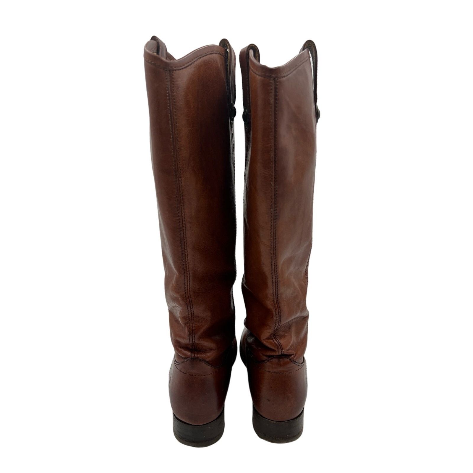 Frye Frye Cox Knee High Leather Boots Cognac Brown Size US 7 / IT 37 - 8 Thumbnail