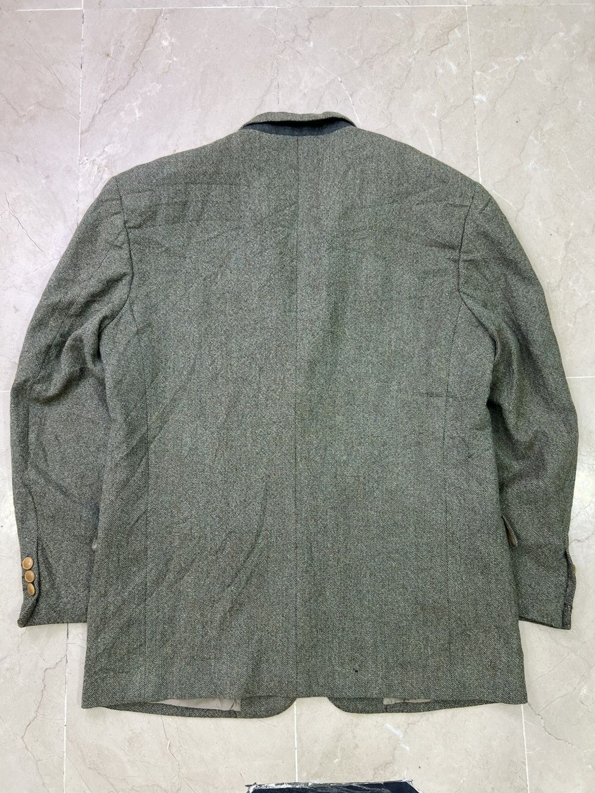 Yves Saint Laurent Vintage Yves Saint Laurent Pour Homme Green Wool Blazer Size 52R - 13 Thumbnail