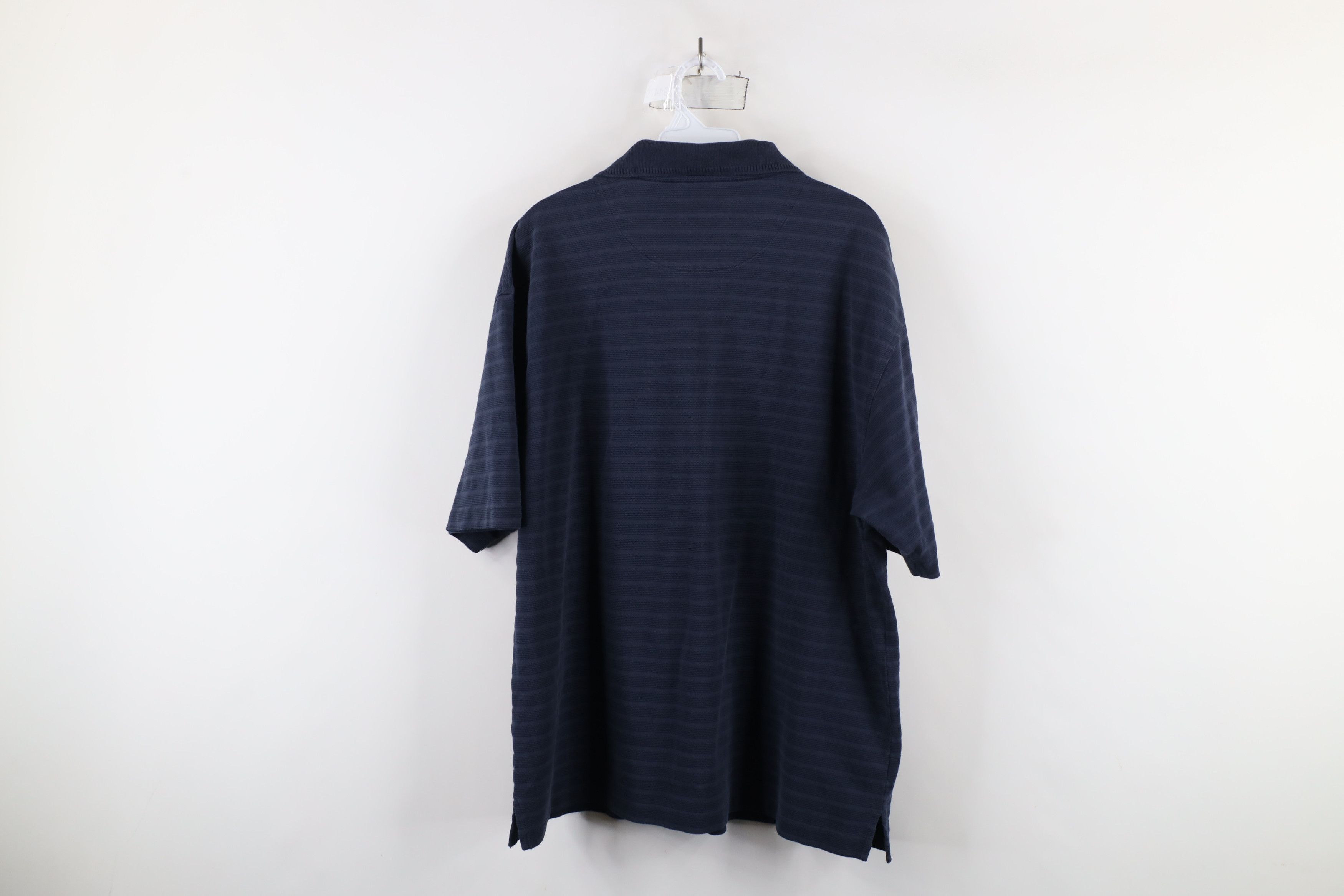 PING × Vintage Vintage 90s Ping Golf Striped Collared Polo Shirt Navy Blue Size US L / EU 52-54 / 3 - 8 Thumbnail