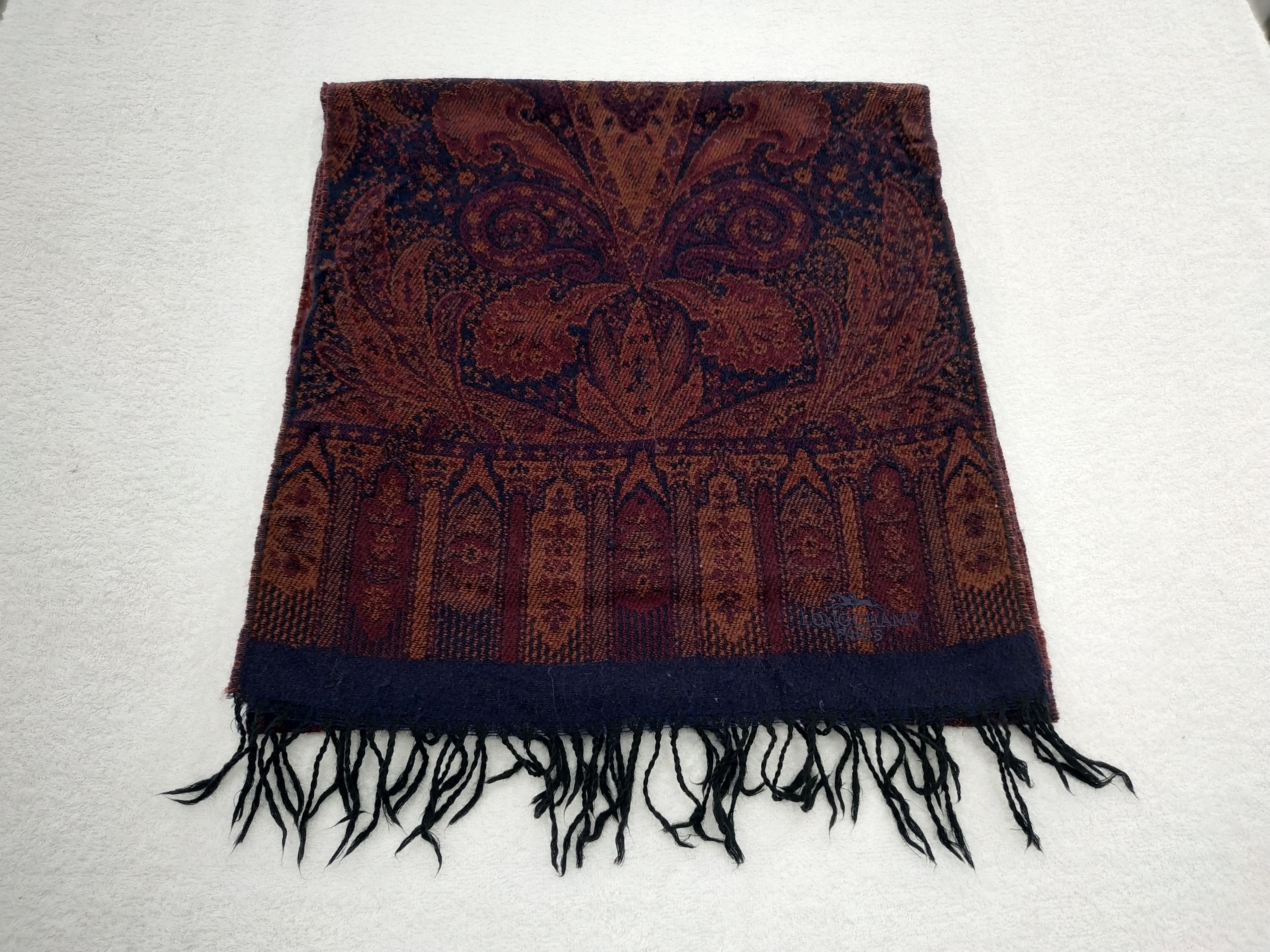 Longchamp Vintage Longchamp Wool Scarf/Muffler/Neckwear MF009 Size ONE SIZE - 1 Thumbnail