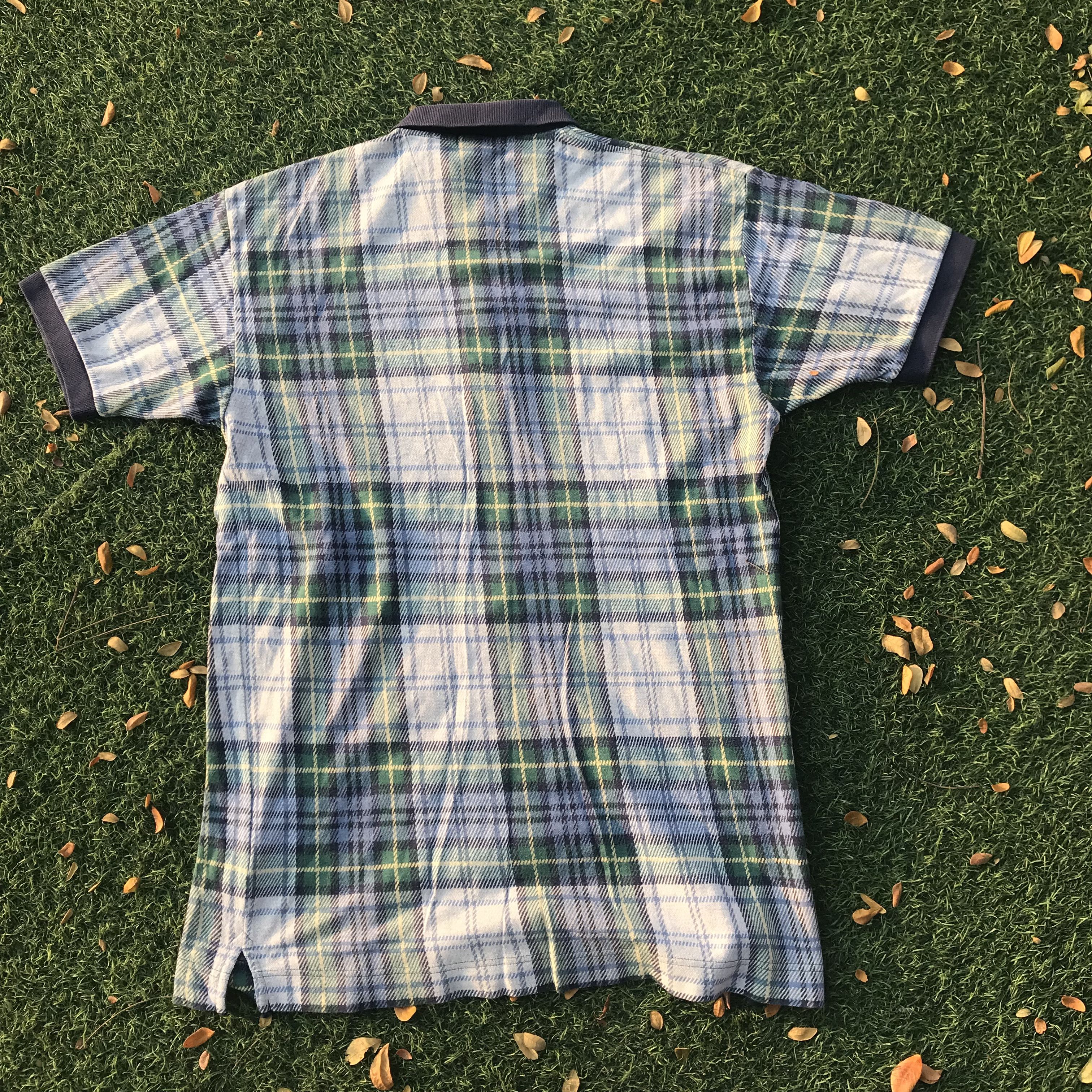 Nautica Vintage Nautica Green Plaid Tartan Polo Shirt Navy blue Size US M / EU 48-50 / 2 - 12 Thumbnail