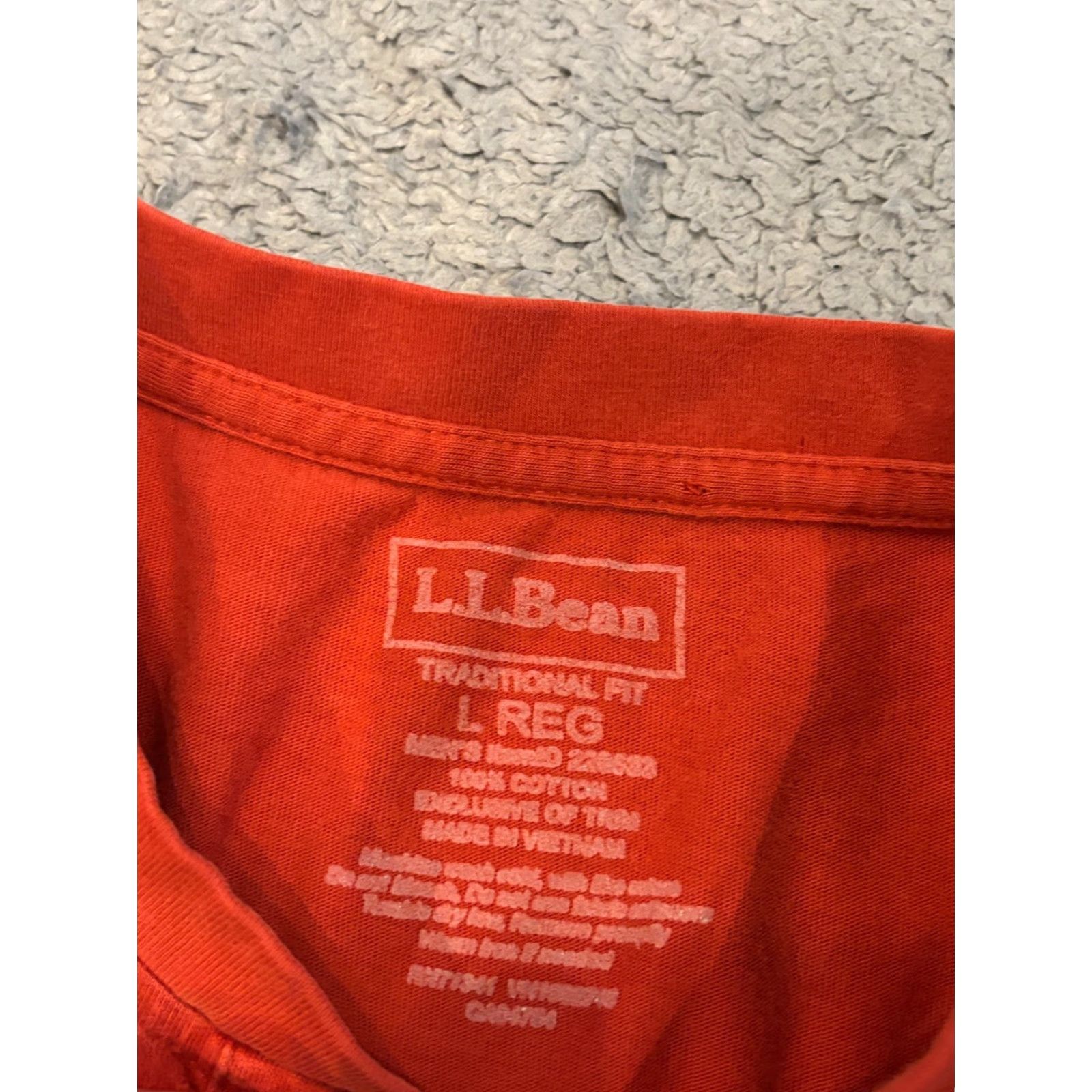 Vintage VINTAGE? No — L.L. Bean Shirt Men Long Sleeve Henley Orange Regular Fit Knit Cotton Tee Casual Size US L / EU 52-54 / 3 - 2 Thumbnail