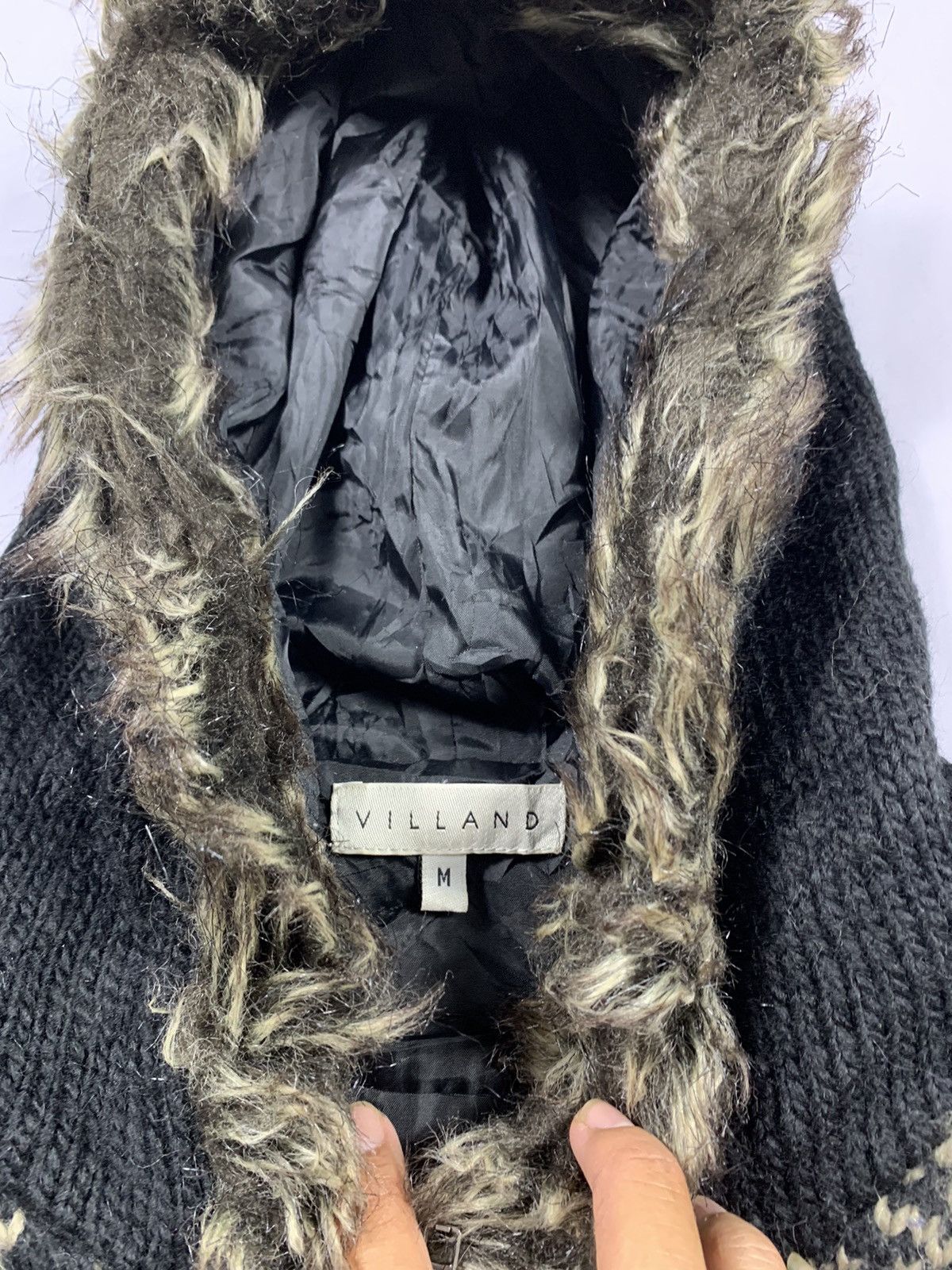 If Six Was Nine × Japanese Brand × Le Grande Bleu (L.G.B.) VILLAND JAPANESE NAVAJO KNIT FUR ZIP HOODIE Size US M / EU 48-50 / 2 - 4 Thumbnail