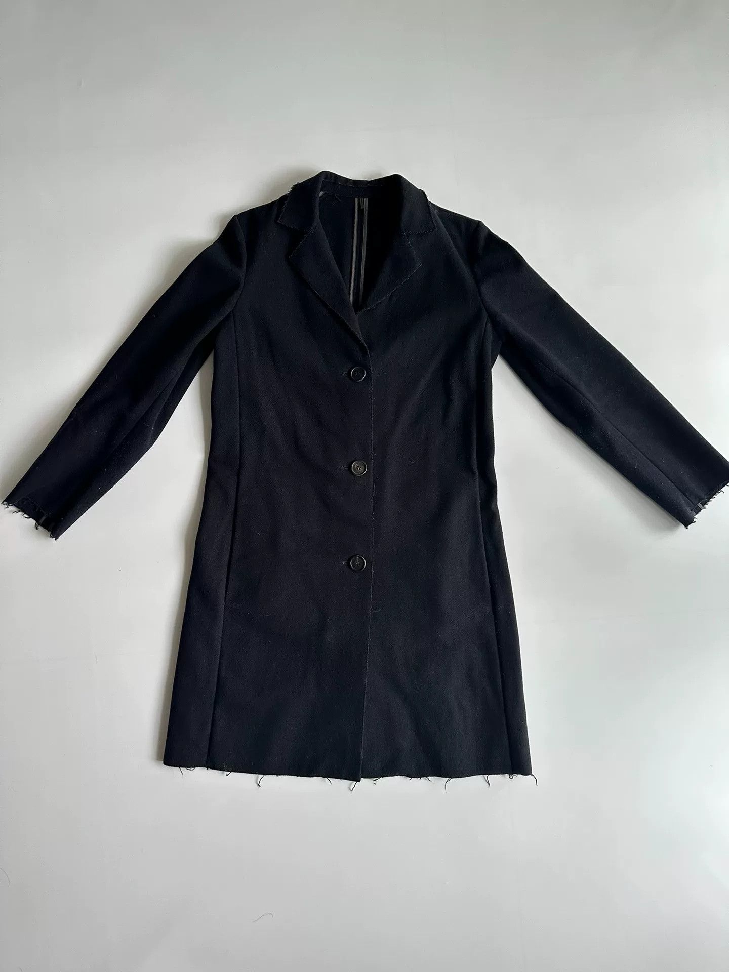 Jil Sander Jil Sander Women's Wool Distressed Coat Size XXS / US 00 / IT 34 - 1 Thumbnail