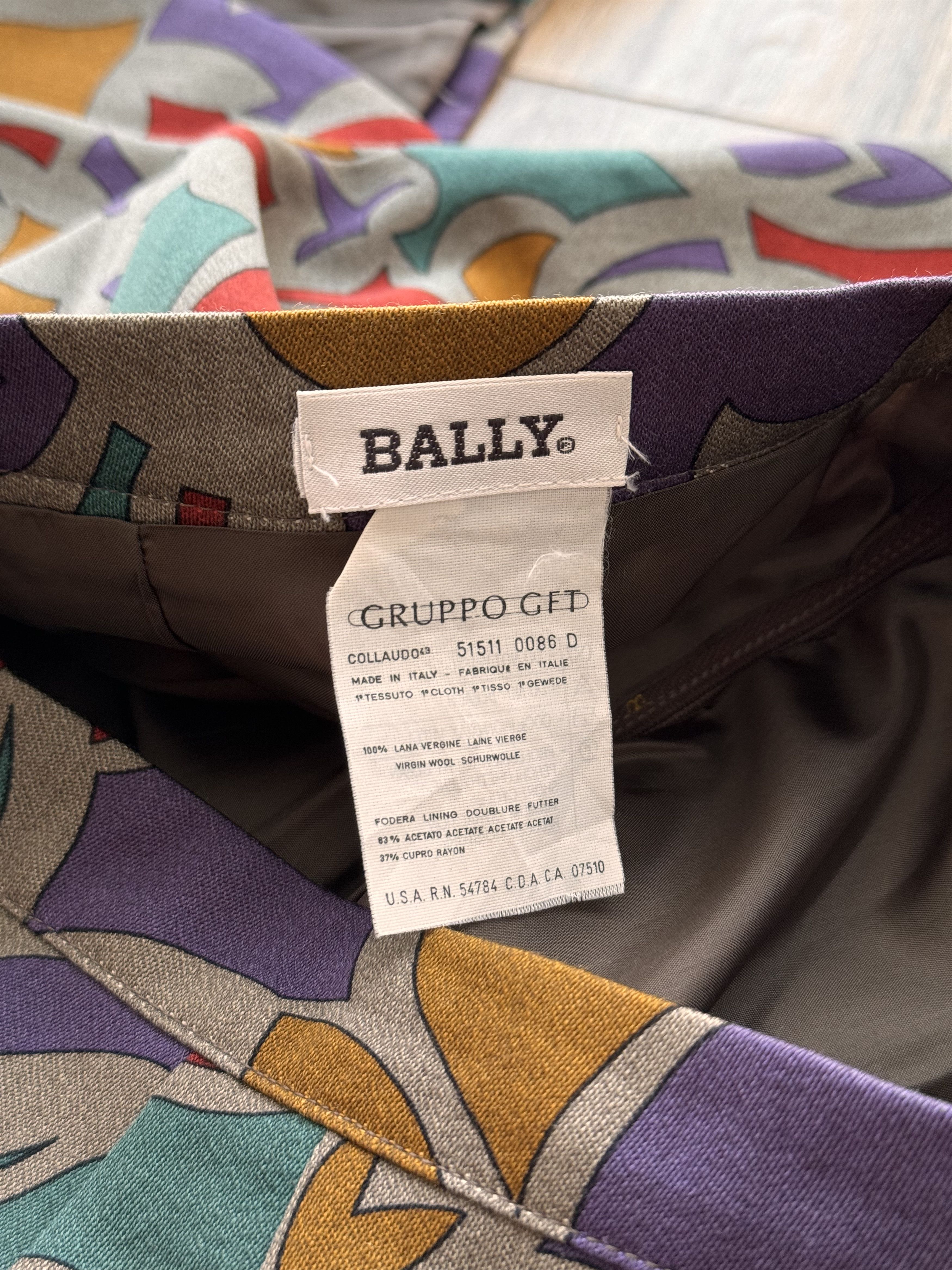 Bally Vintage Bally Gruppo GFT Collaudo Wool Floral Blazer&Ski Size L / US 10 / IT 46 - 13 Thumbnail
