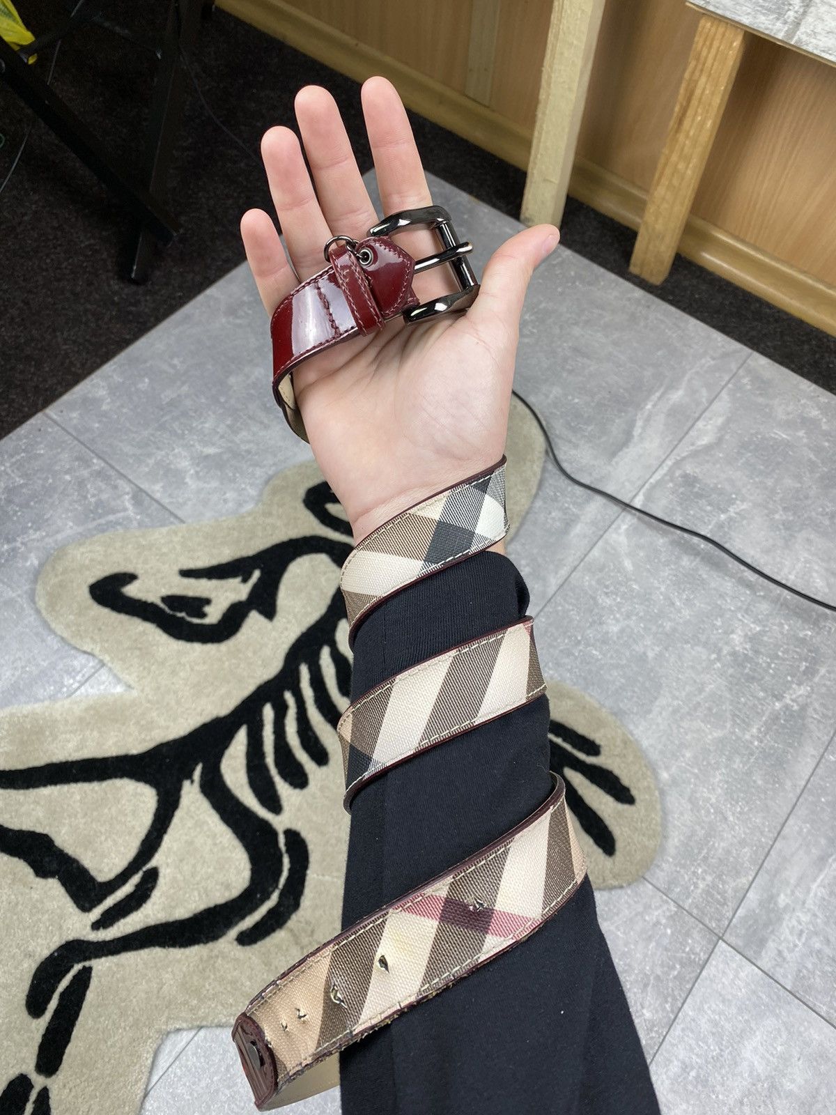 Burberry Burberry Classic Nova Check Canvas Belt Size ONE SIZE - 1 Thumbnail