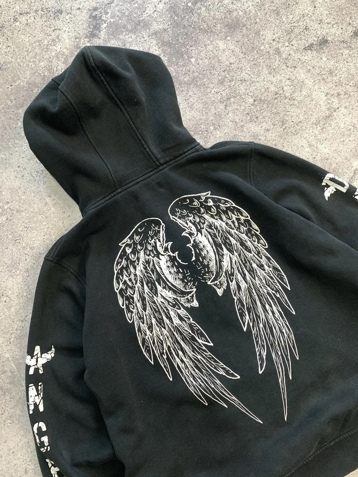 Japanese Brand × Vintage Vintage Hoodie Bones Dragon rock gothic sk8 avangarde Size US M / EU 48-50 / 2 - 11 Thumbnail