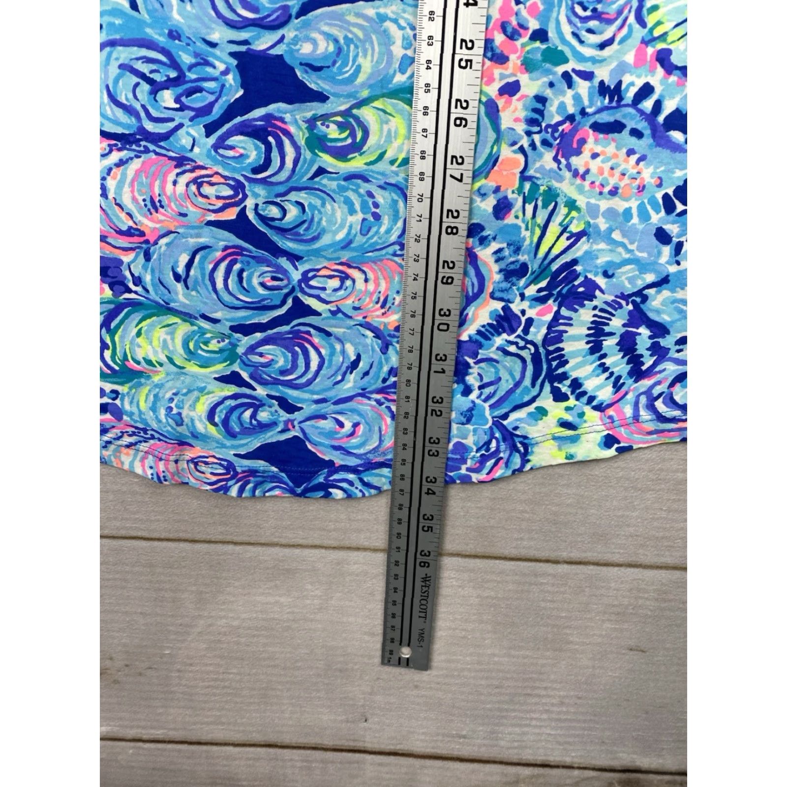 Lilly Pulitzer Lilly Pulitzer Dress Womens XS Blue Floral Tropical Slit Sleeve Shift Shirt Size XS / US 0-2 / IT 36-38 - 5 Thumbnail
