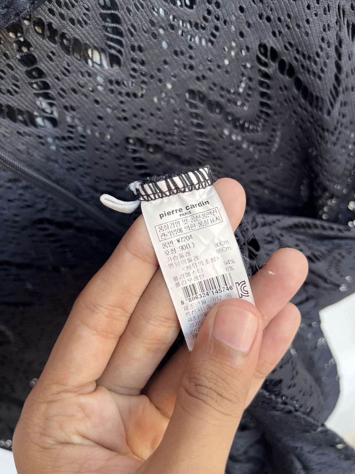 20471120 Vintage Pierre Cardin Mesh Top Ziperhodie Gohtic Punk Y2K Size US S / EU 44-46 / 1 - 4 Thumbnail