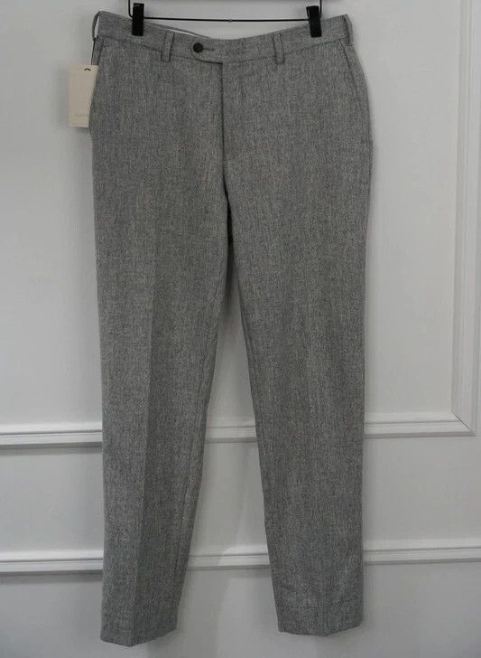 Suitsupply Men Suitsupply Soho Turn - Up Trousers Flannel Grey UK/US36 Size 36R - 1 Thumbnail
