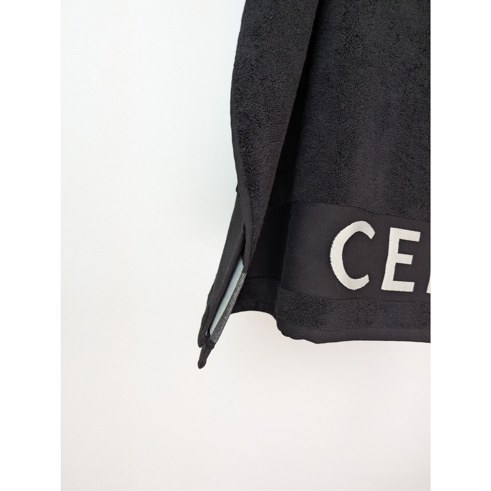 Celine o1rshd1 Q:2 / cotton terry beach towel in Black Size ONE SIZE - 14 Thumbnail