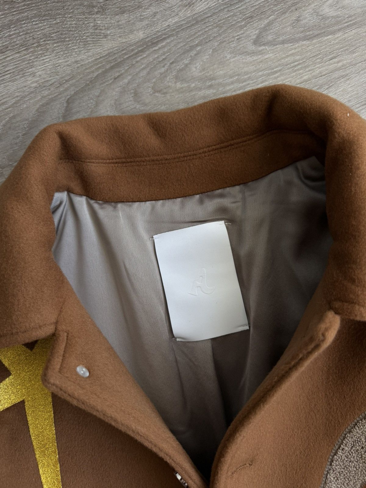 Other AIN’T SHY PE VS Jacket Off-White/Brown Wool Leather Varsity Size ONE SIZE - 8 Thumbnail