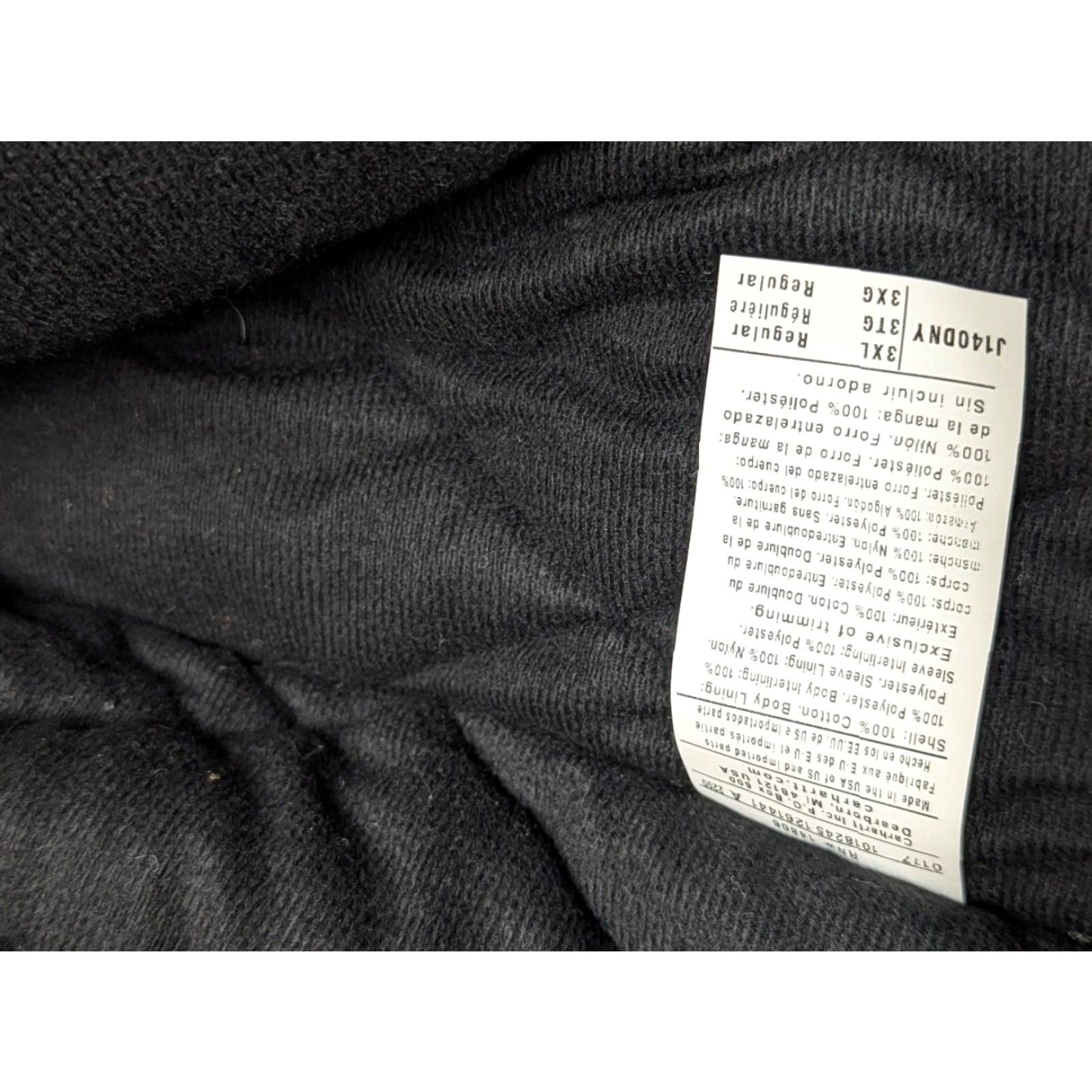 Carhartt VINTAGE Carhartt Jacket 3XL Navy Blue Hooded Coat Y2K Quilt Duck Cotton USA Made Mens Size US XXL / EU 58 / 5 - 4 Thumbnail