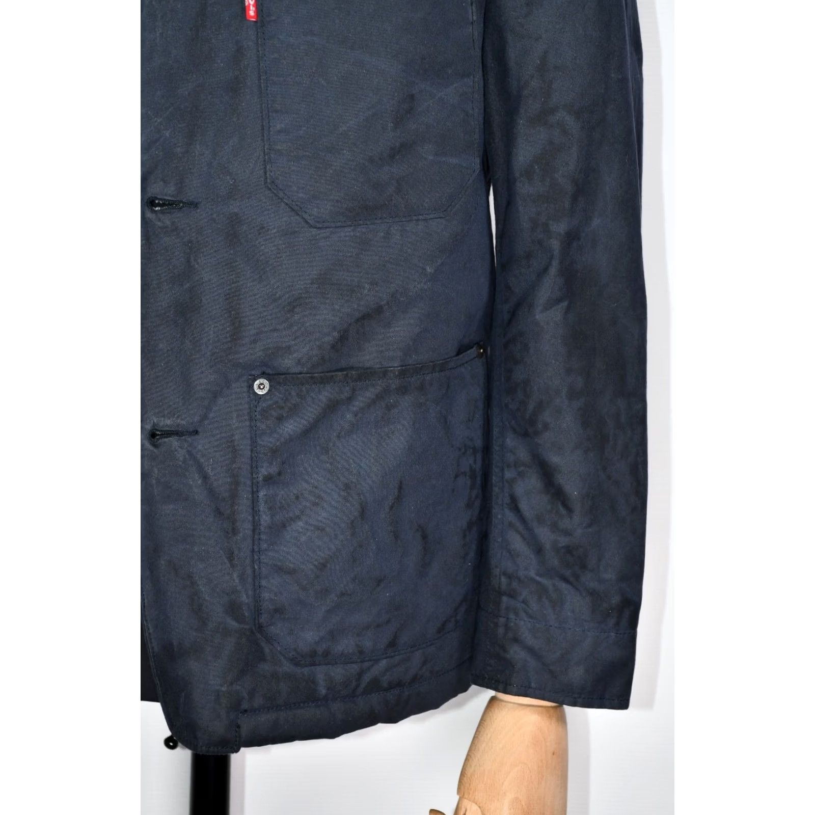 Levi's Levi's X Halley Stevenson Waxed Jacket - S - Men - Cotton - Lined - Wax Cotton - Blue - Vintage No - 55cm Chest / 67cm Back Length Size US S / EU 44-46 / 1 - 4 Thumbnail