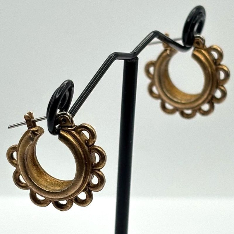 Other Vintage Gold Curved Earrings Size ONE SIZE - 2 Thumbnail