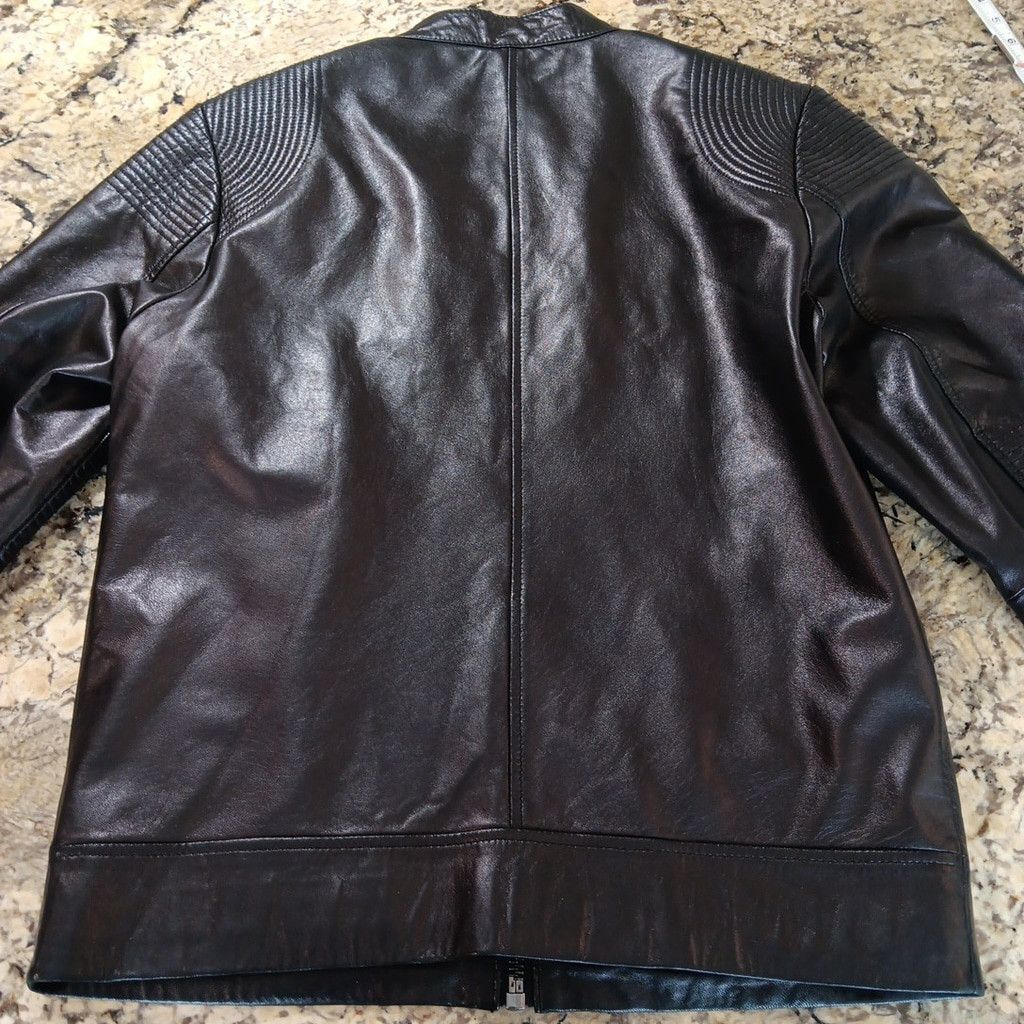 Guess Stunning GUESS Womens Leather Jacket Moto Style Black Size S / US 4 / IT 40 - 7 Thumbnail