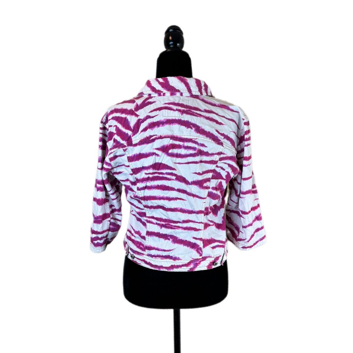 Dolce & Gabbana × Vintage Dolce & Gabbana Pink Zebra-Print White Denim Jacket Size S / US 4 / IT 40 - 2 Thumbnail