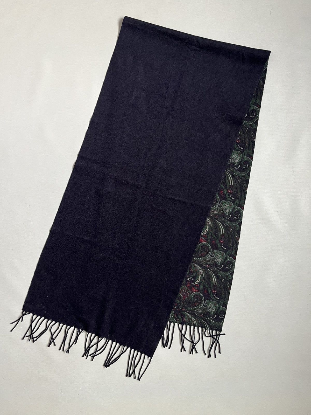 Loro Piana Inc Loro Piana Cashmere Wool Blue Paisley Scarf Scarve Size ONE SIZE - 5 Thumbnail