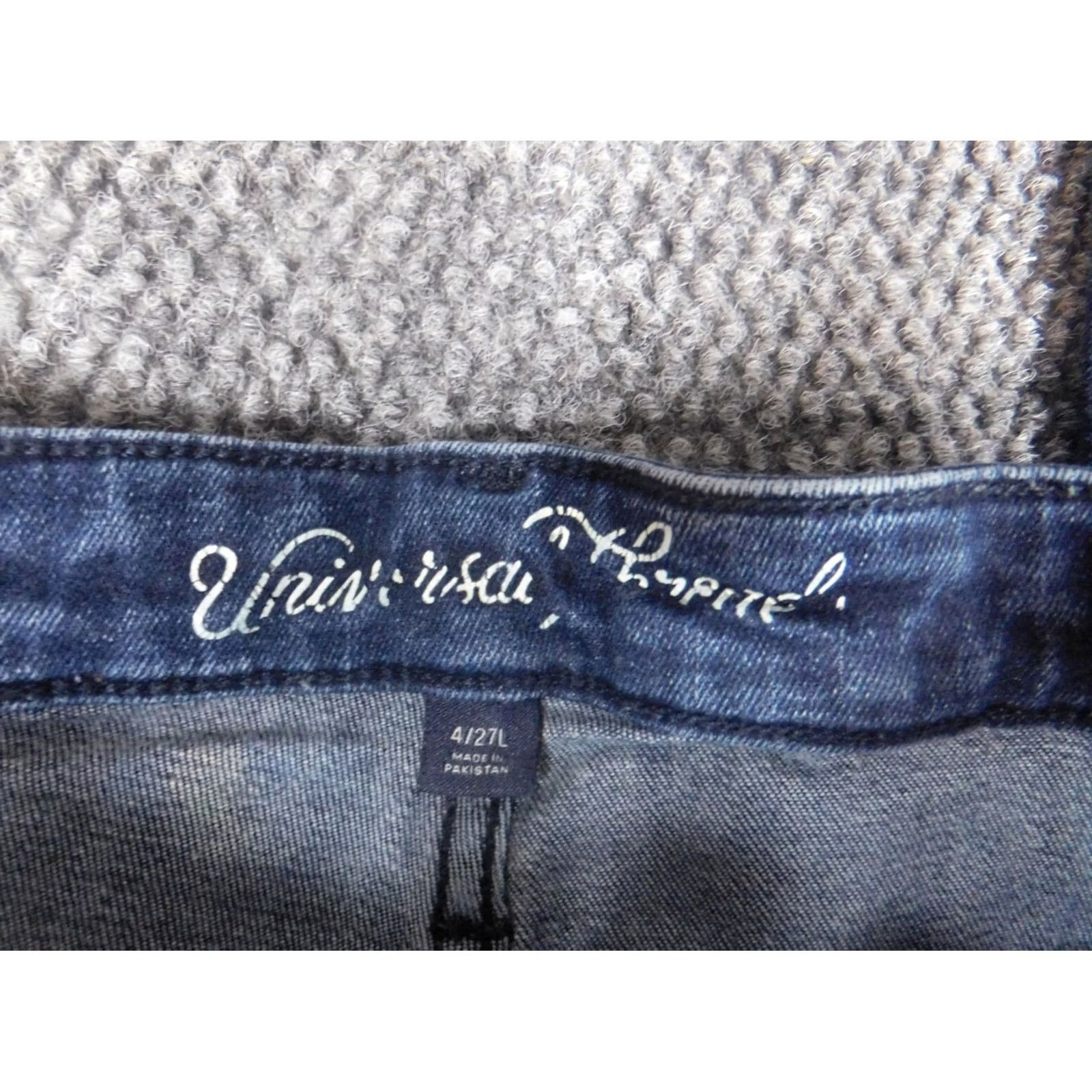 Vintage Universal Thread Jeans Womens 4 Blue Skinny Denim Zip Pockets 32in Regular Stretch Size 27" / US 4 / IT 40 - 2 Thumbnail