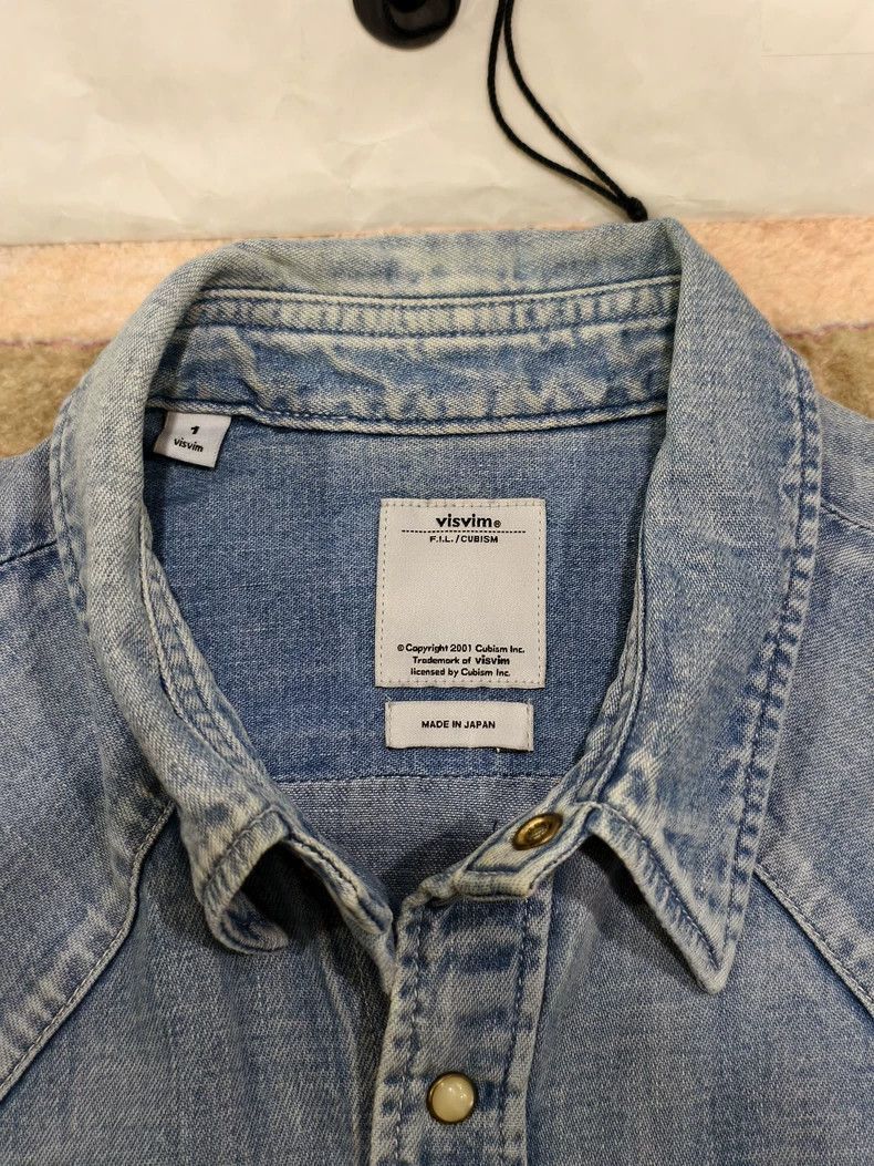 Visvim Visvim Albacore Denim Shirt with Patch Sleeves-2506 Size US S / EU 44-46 / 1 - 6 Thumbnail