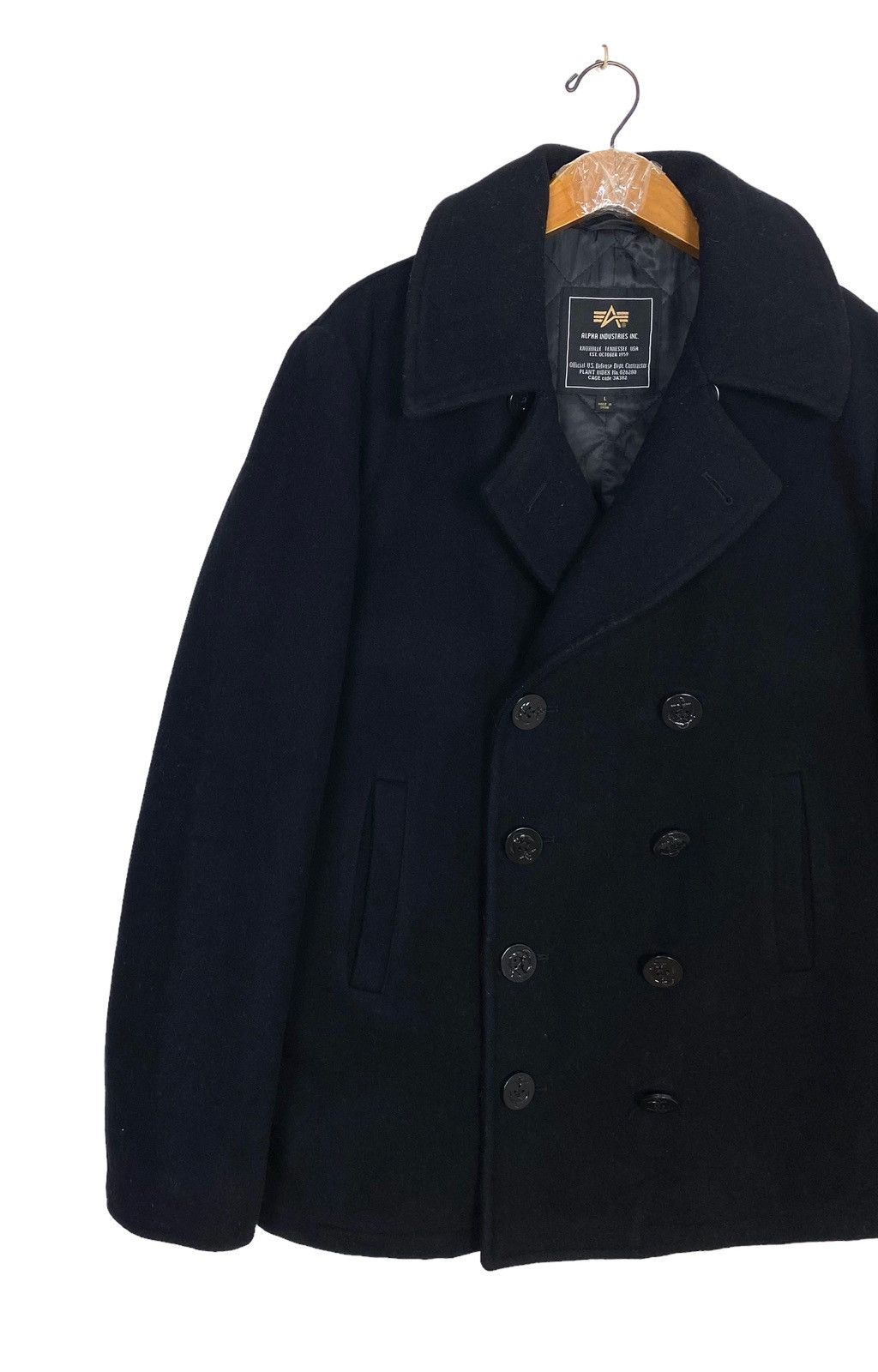 Alpha Industries Rare‼️ Alpha Industries Inc Wool Pea Coat Size US M / EU 48-50 / 2 - 2 Thumbnail