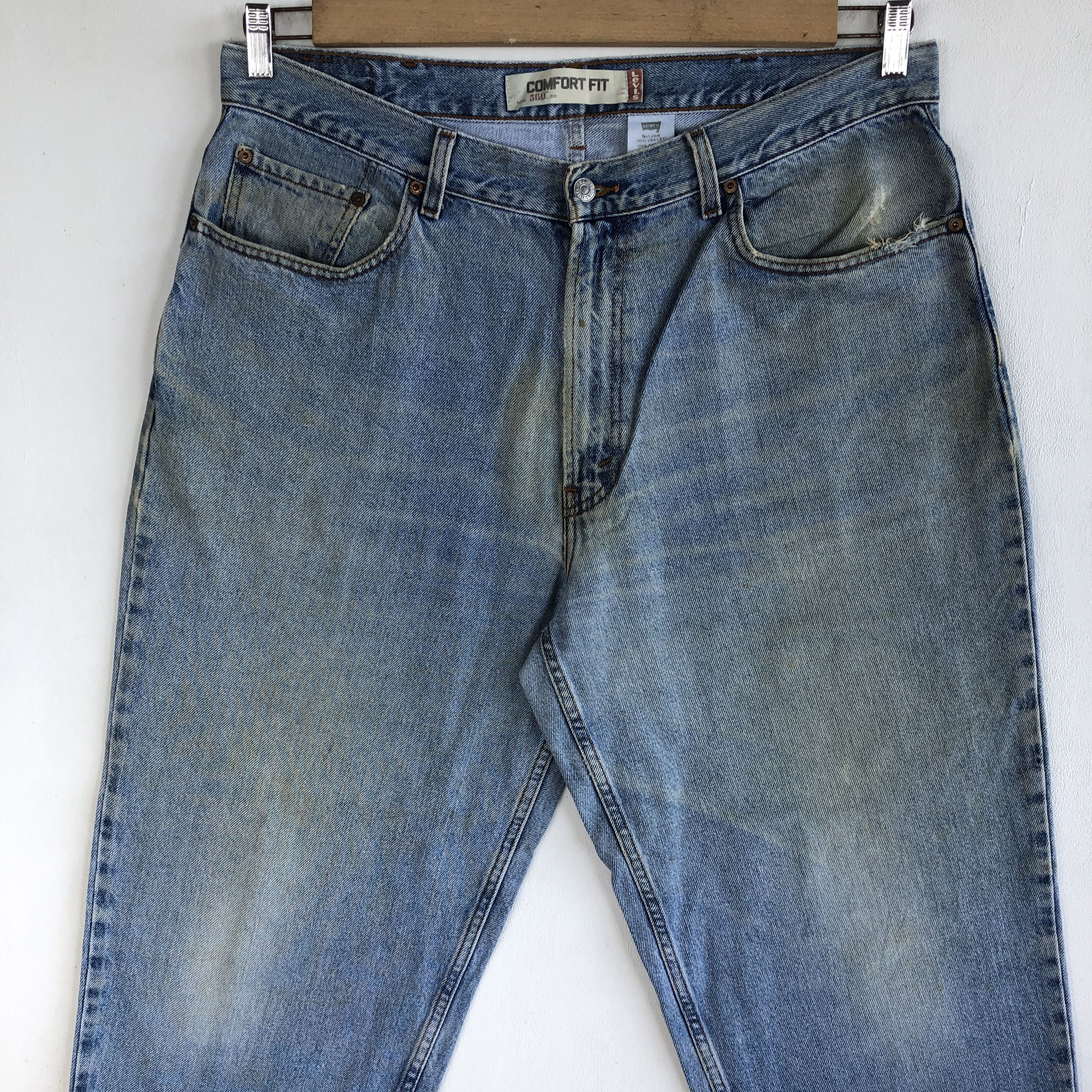 Levi's Vintage Levis 560 Baggy Jeans Levi's Faded Light Wash Denim Size US 36 / EU 52 - 3 Thumbnail