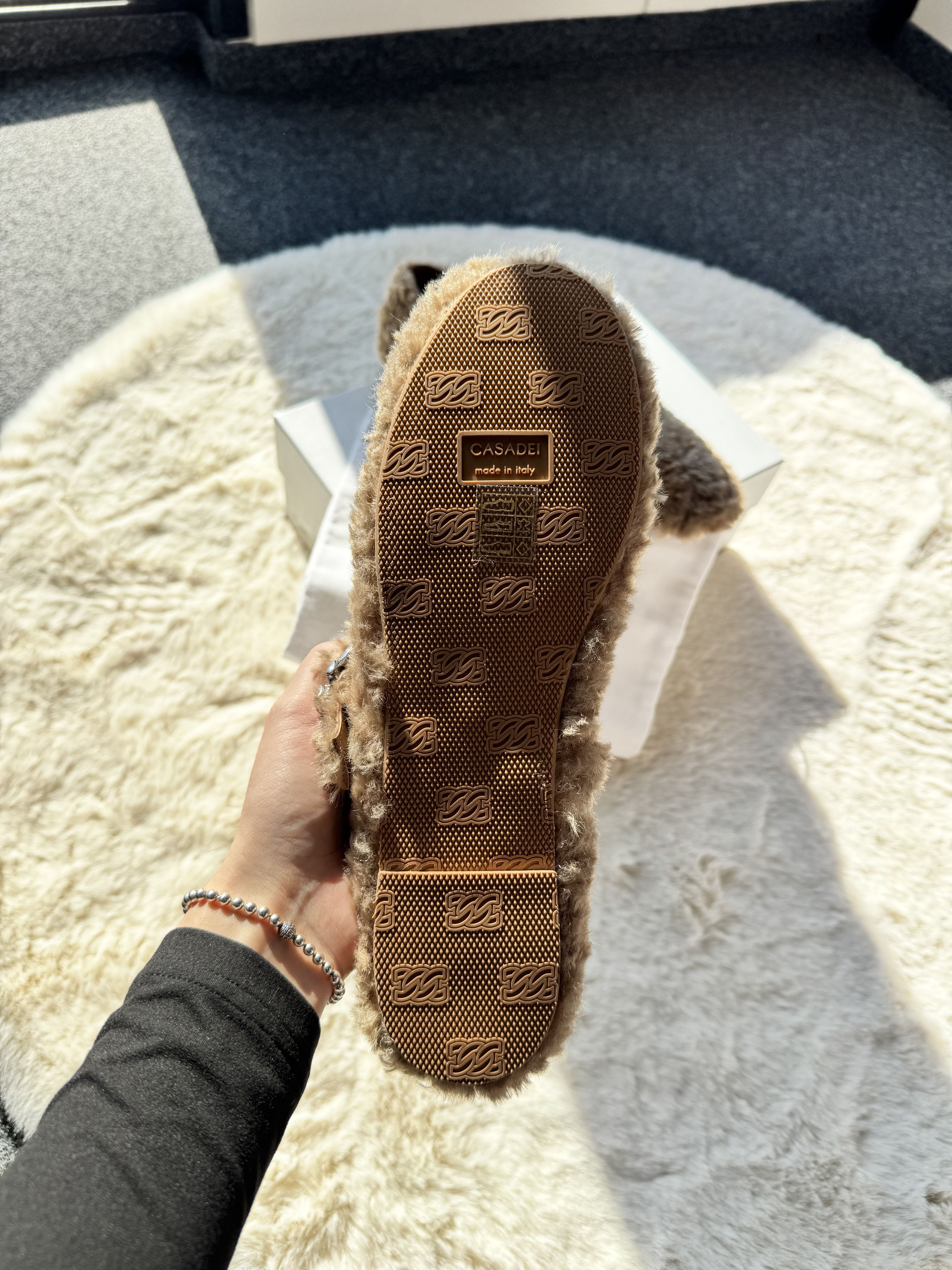 Casedei Moschino Valsenales - Fur ballets flats caramello 40 Size US 9.5 / IT 39.5 - 8 Thumbnail