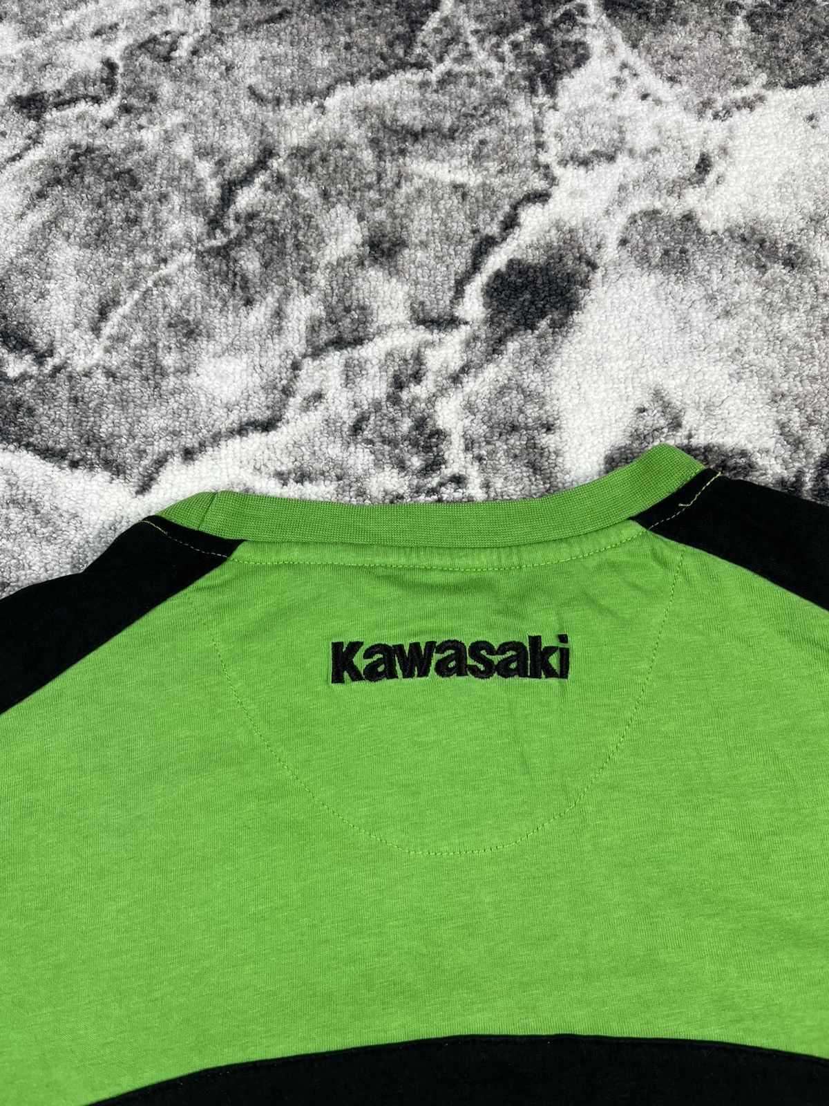 Other Vintage Kawasaki Racing Green Black Tee Y2K Moto Size US M / EU 48-50 / 2 - 9 Thumbnail