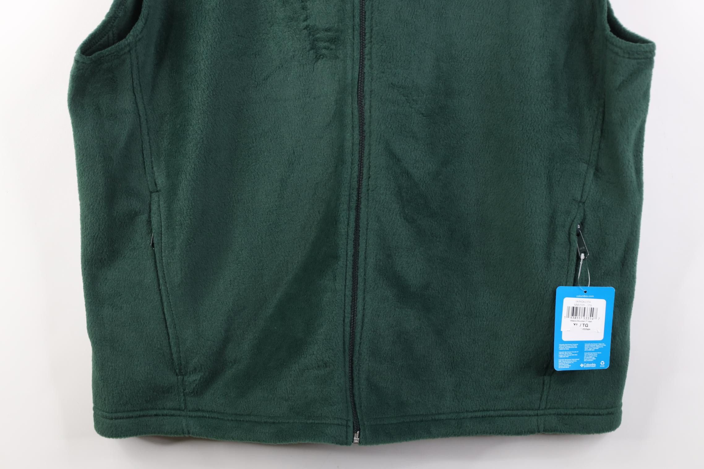 Columbia Deadstock Y2K Columbia Box Logo Fleece Vest Jacket Green Size US XL / EU 56 / 4 - 3 Thumbnail