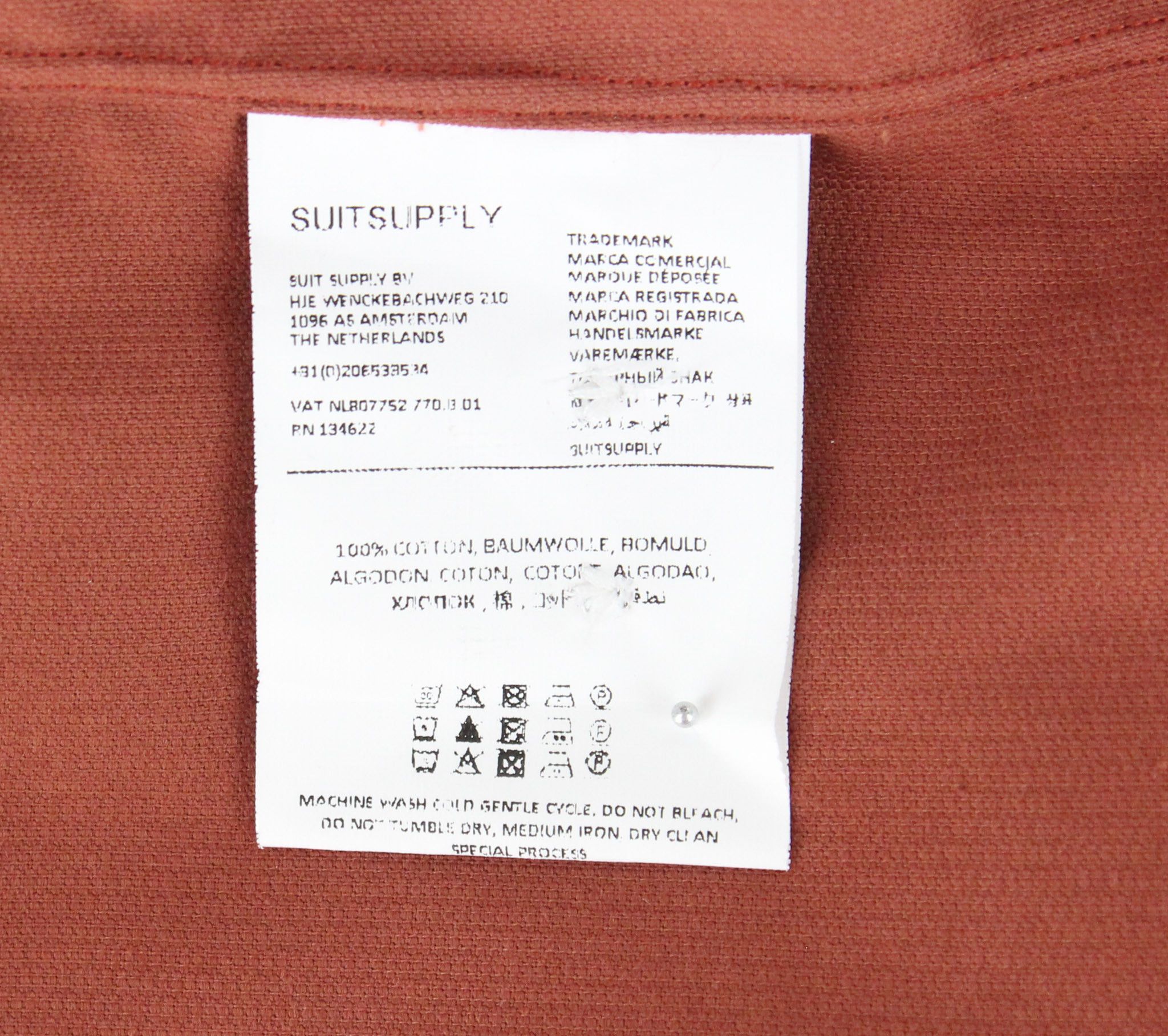 Suitsupply ~2XS Red Velvet Corduroy Cotton Shirt 67552 Size US XXS / EU 40 - 5 Thumbnail