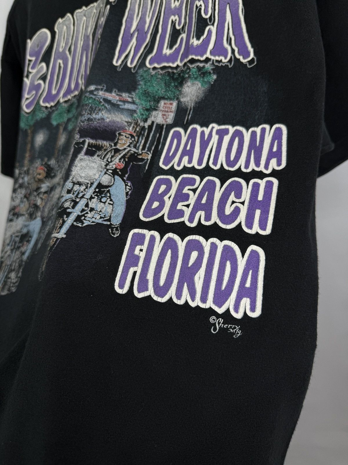 Harley Davidson 🇺🇸Vintage 1995 Bike Week Daytona Beach Florida T-Shirt Sherry Size US XL / EU 56 / 4 - 6 Thumbnail