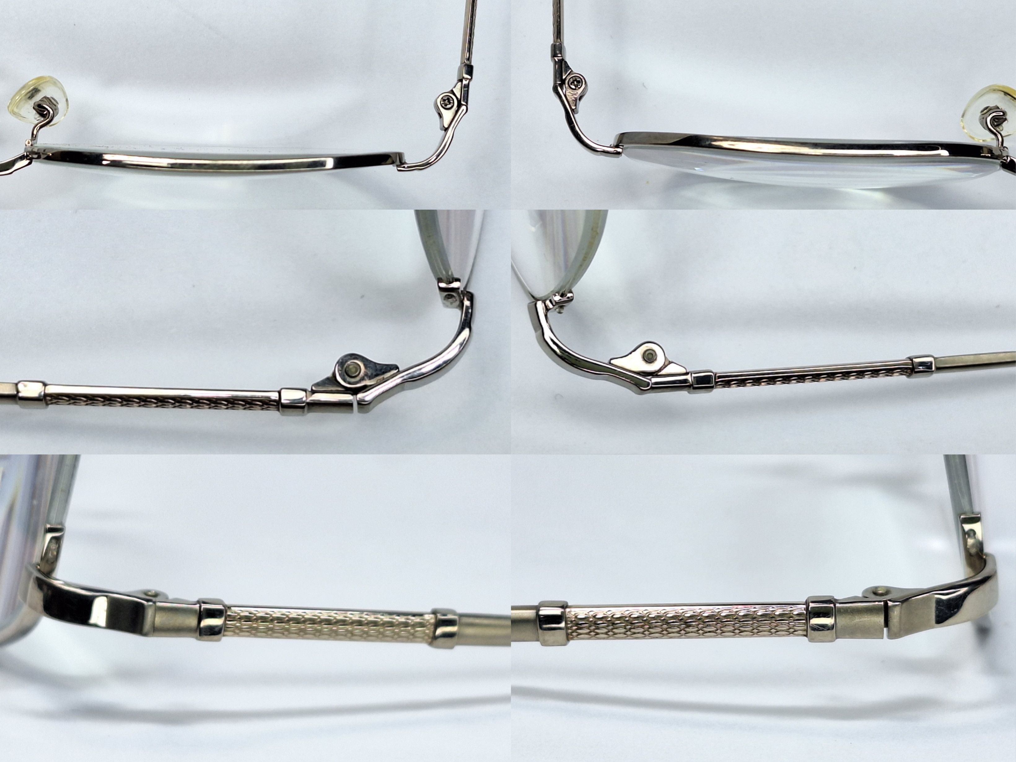 Vintage K14WG 14K White Gold Pure Titanium Glasses Japan Half-Rim Size ONE SIZE - 5 Thumbnail