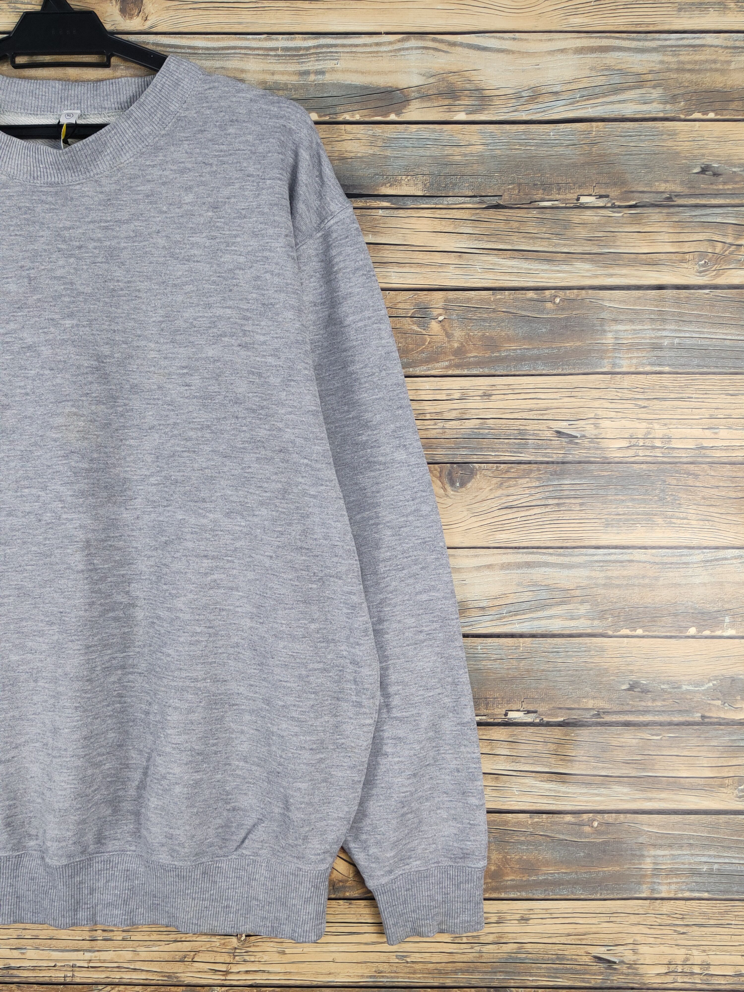 Japanese Brand × Vintage Uniqlo vintage plain Gray Sweatshirts #W1551 Size US XL / EU 56 / 4 - 5 Thumbnail