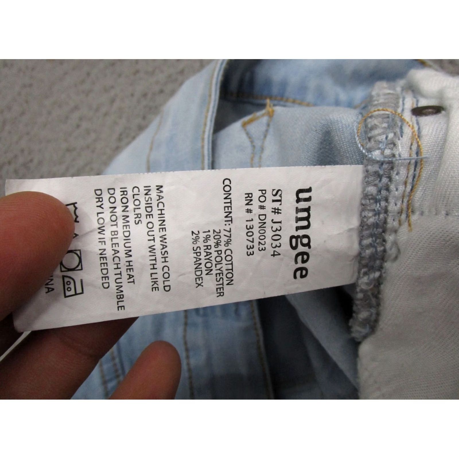 Denime Umgee Embroidered Denim Skinny Jeans Size 28 Blue Bohemian 5-Pocket Womens Skinny Jeans XS? - Size 28" / US 6 / IT 42 - 5 Thumbnail
