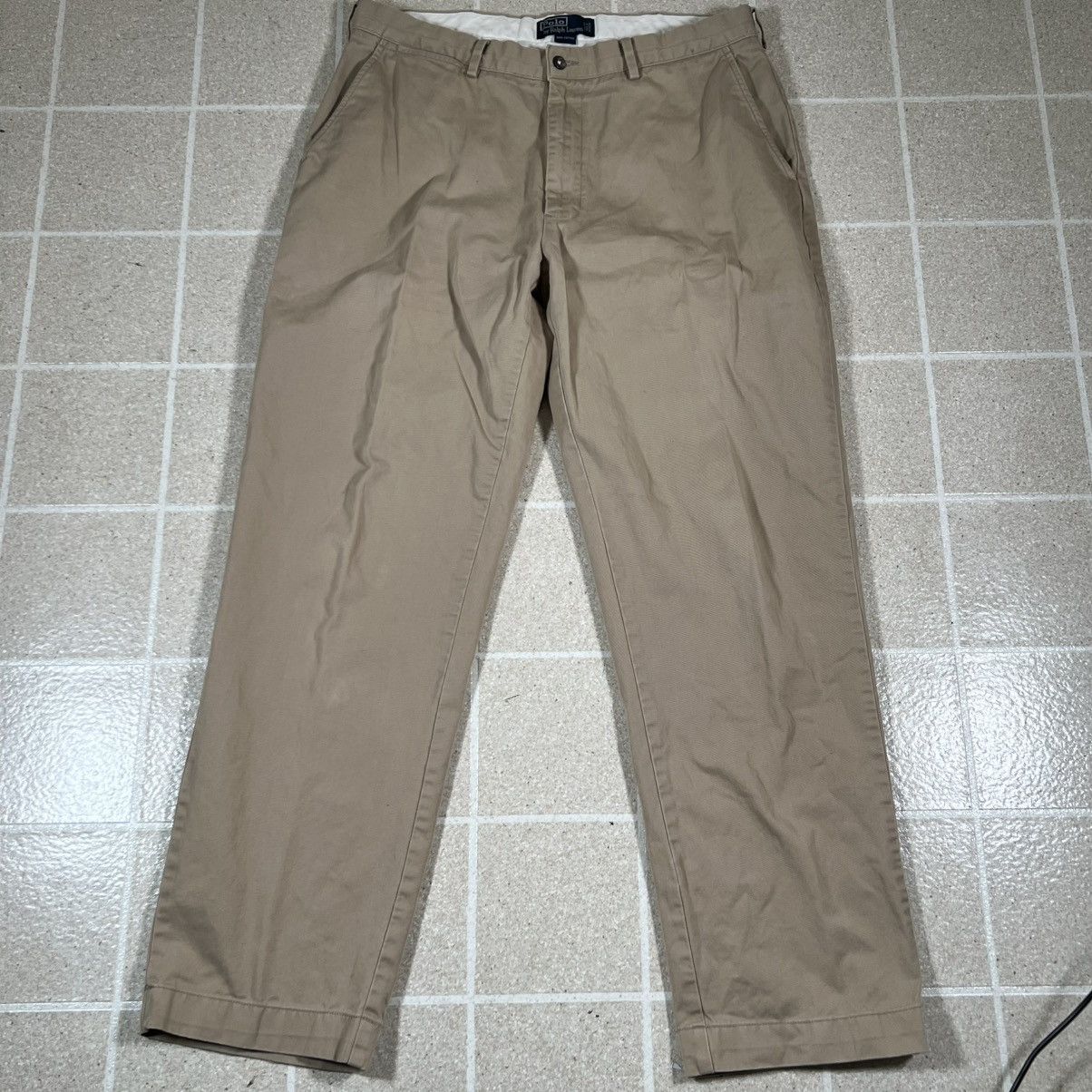 Polo Ralph Lauren vintage polo ralph lauren Khaki Beige chino pants 32x30 Size US 32 / EU 48 - 1 Thumbnail