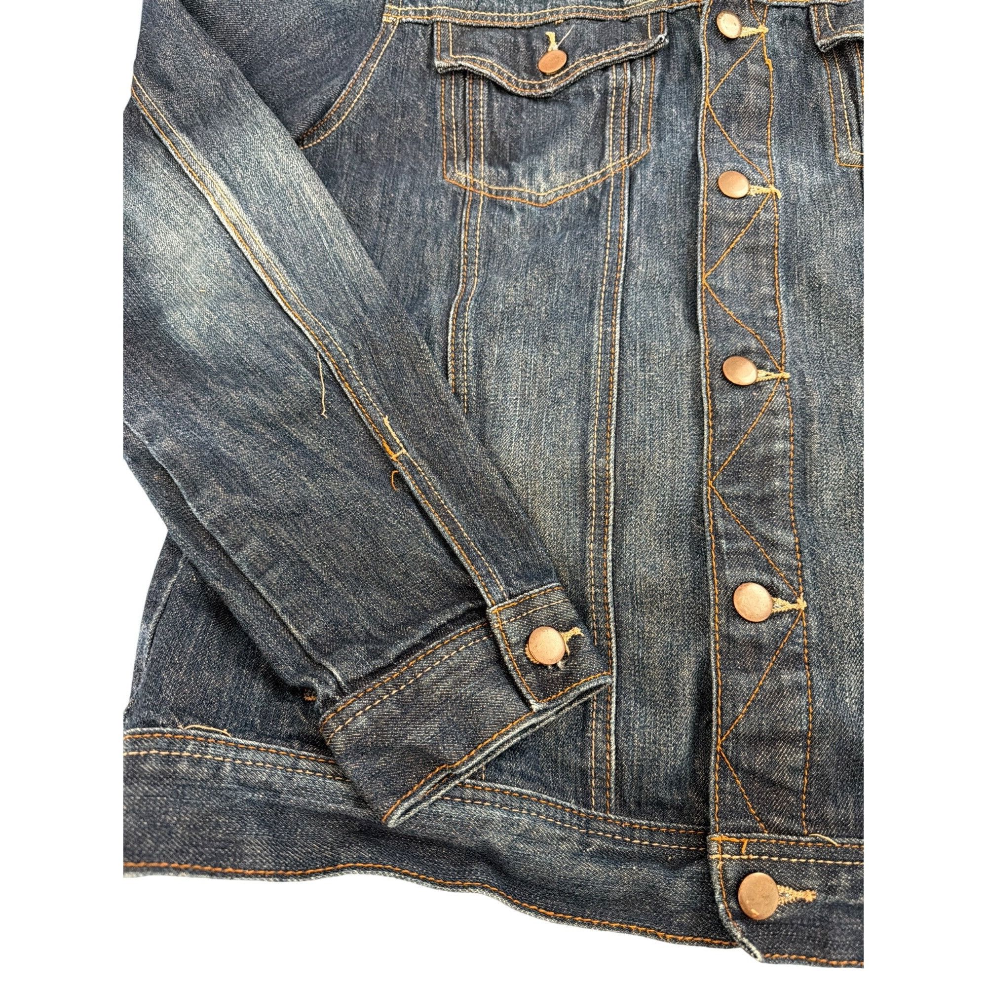 21 Men 21Men Denim Jacket Button Up Style Pocket Details American B Size US XL / EU 56 / 4 - 2 Thumbnail