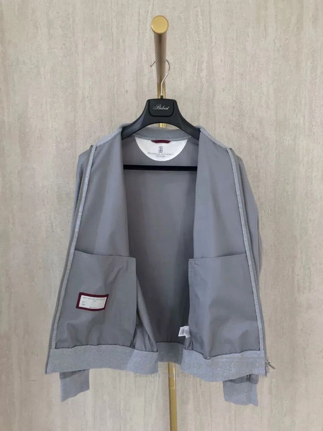 Brunello Cucinelli Brunello Cucinelli Gray Bomber Jacket. Size US S / EU 44-46 / 1 - 3 Thumbnail